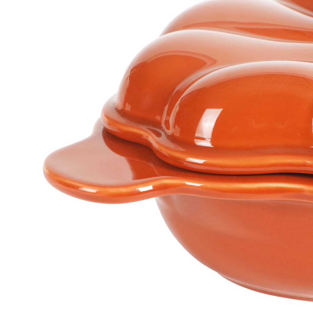 The Pioneer Woman 3-Quart Oval Pumpkin Stoneware Baker with Lid, Linen