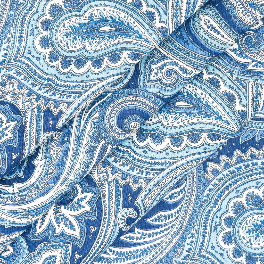Waverly Inspirations 1 Yard Cut 100% Cotton Prints Fabric, Paisley Navy, 44 in Wide for Quilting & Sewing