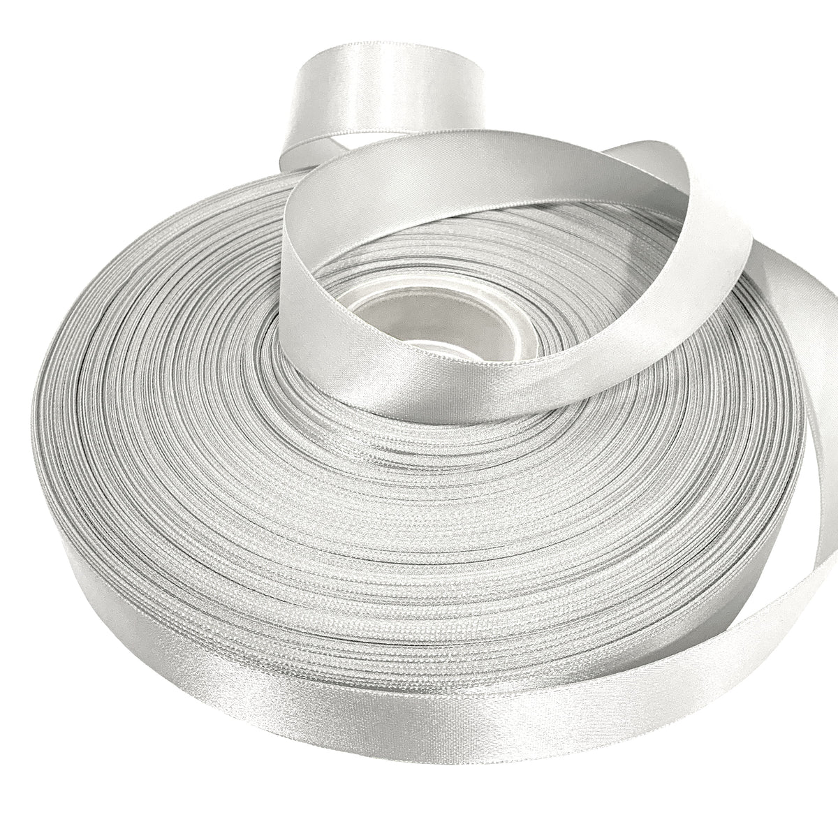 White Single Faced Satin Ribbon, 7/8" x 100 Yards by Gwen Studios