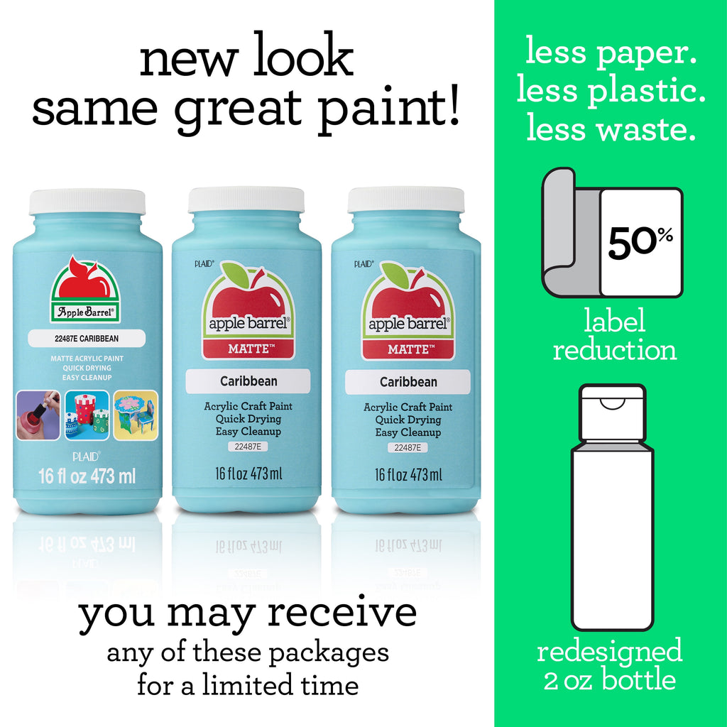 Apple Barrel Acrylic Craft Paint, Matte Finish, White, 16 fl oz.