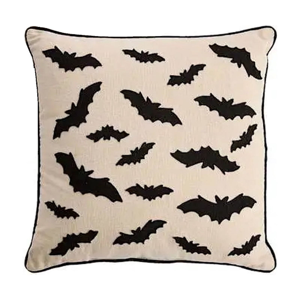 Yeciiwht Halloween Throw Pillow Cover – 18*18inch Embroidered Linen Cushion Case with Ghost, Mummy & Bat Designs, Invisible Zipper, Machine Washable