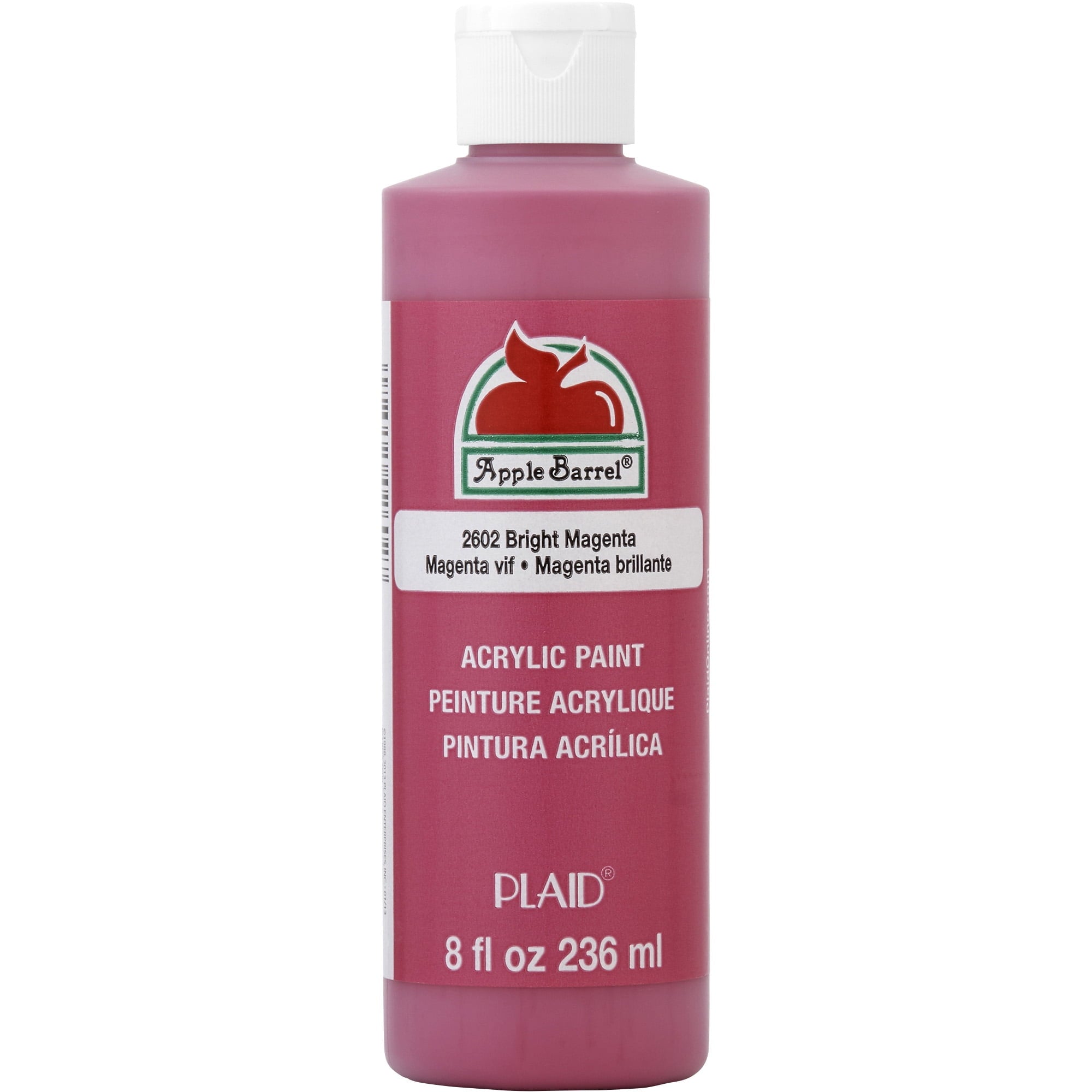 Apple Barrel Acrylic Craft Paint, Matte Finish, White, 8 fl oz
