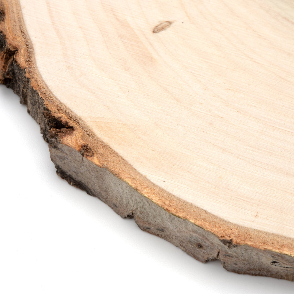 Cousin DIY Poplar 7" Round Rustic Wood Slice with Bark
