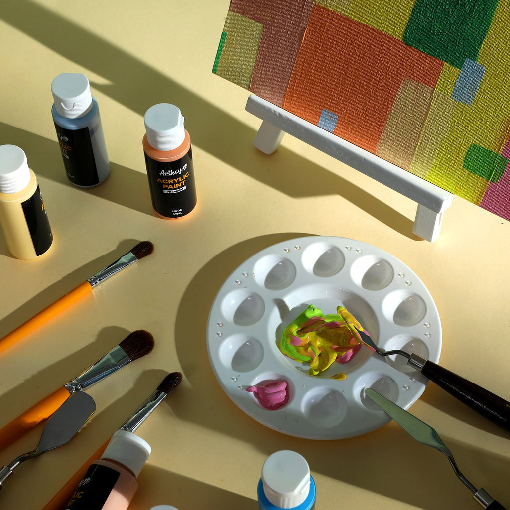 Artkey Acrylic Craft Paint Set, Festival, 24 Colors (2-Ounce)