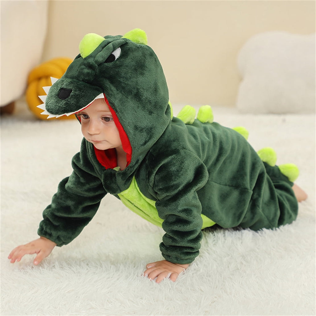 WIBACKER 0-3T Unisex Baby Animal Costume Winter Autumn Flannel Hooded Romper Christmas and Halloween Panda Cosplay Jumpsuit