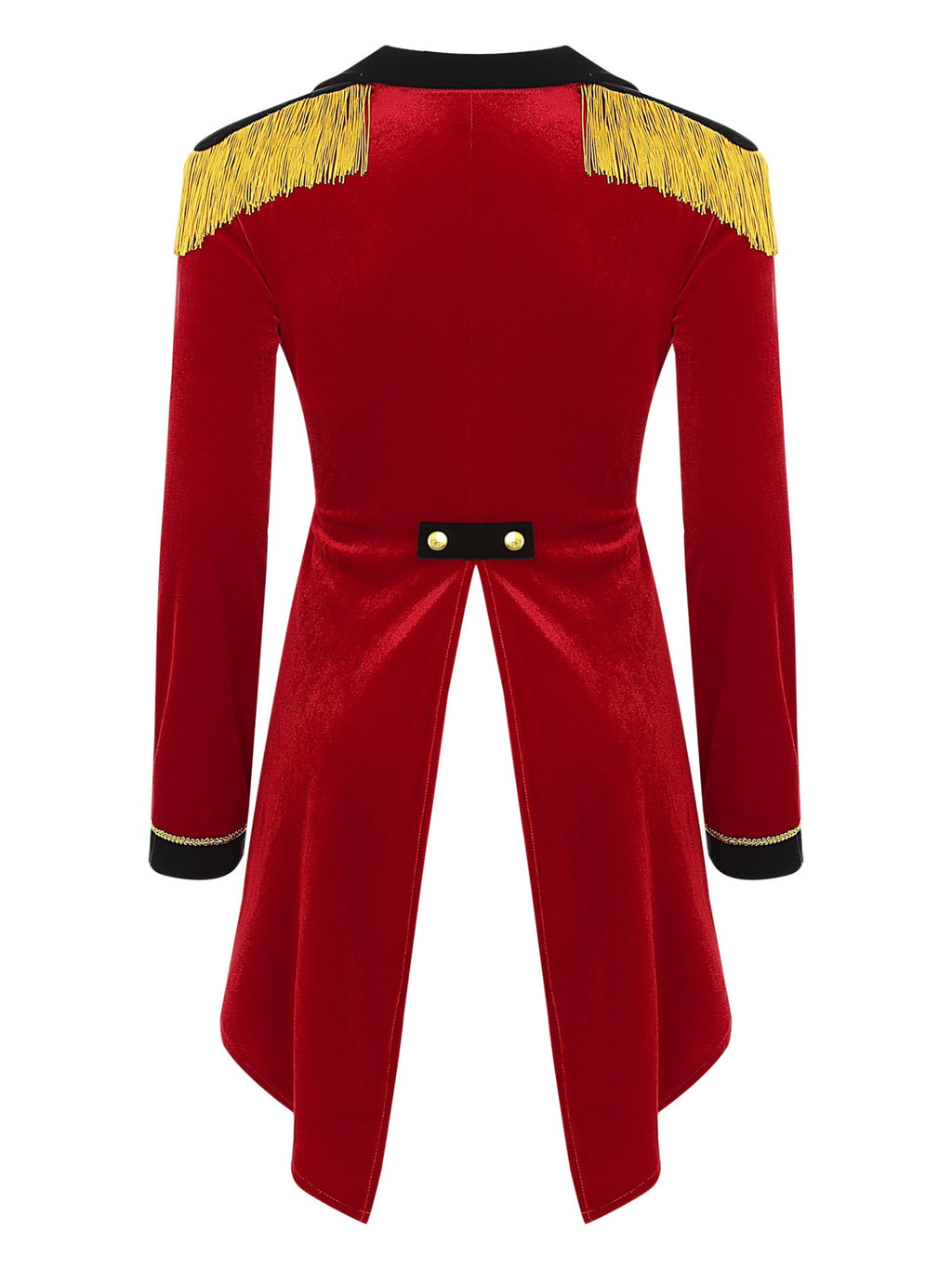 Haitryli Women's Circus Ringmaster Costume Tailcoat Jacket Lapel Velvet Collar Vintage Long Sleeve Navy Blue S
