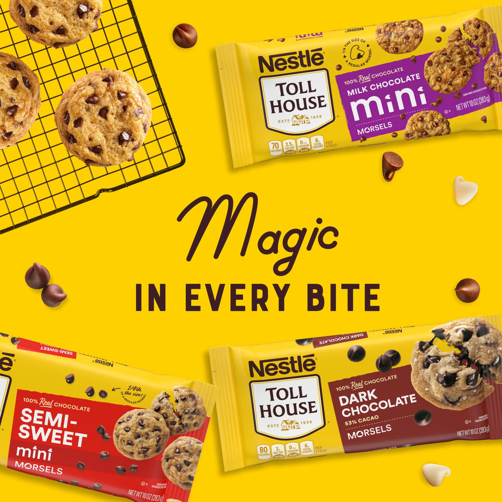 Nestle Toll House Semi Sweet Chocolate Mini Regular Baking Chips, 10 oz Bag