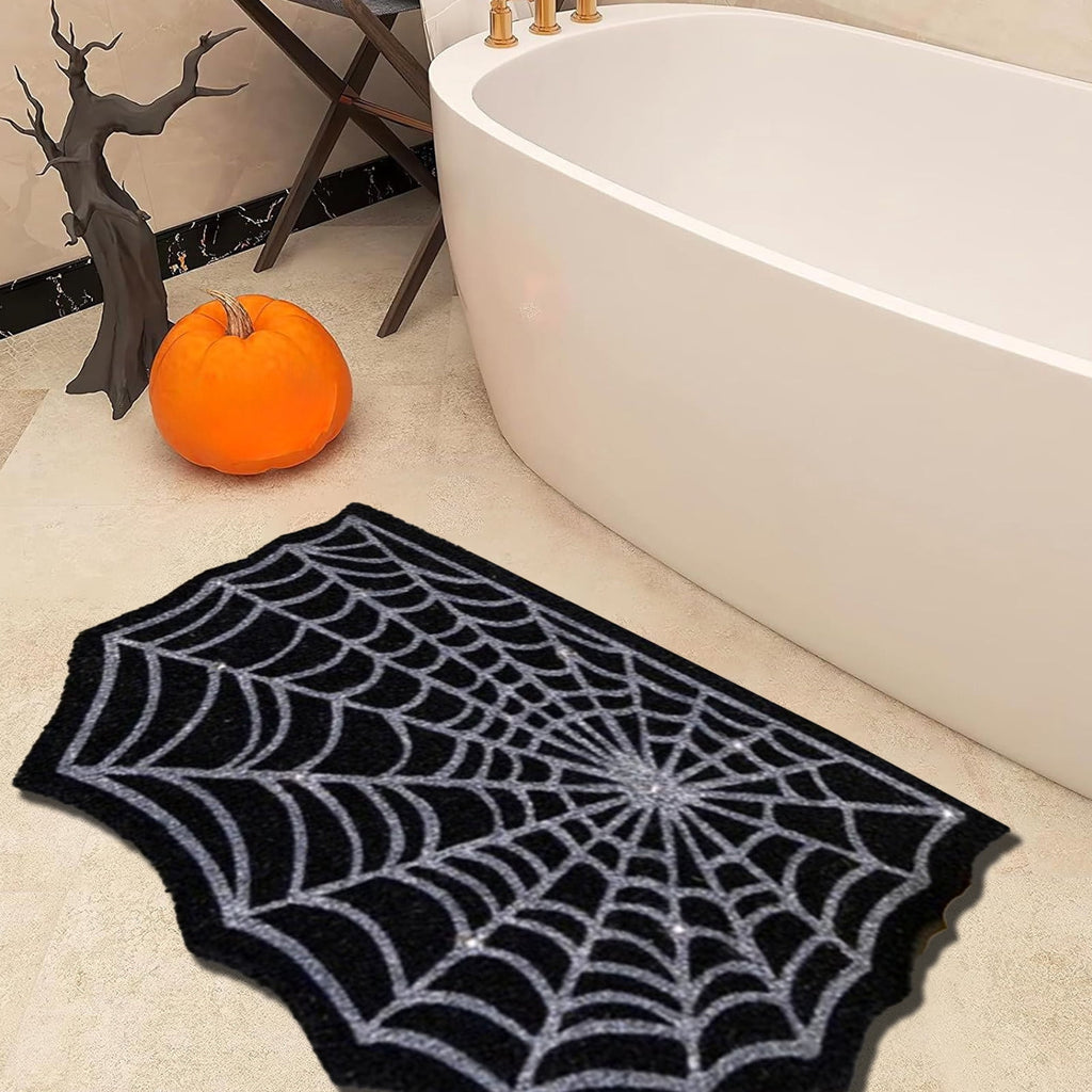 Stijggn Halloween Kitchen Mats for Floor Halloween Rugs Halloween Thanksgiving Decorations Doormat, Welcome Mats for Front Door,Spooky Outdoor Mats for Home Decor Holiday Decorative