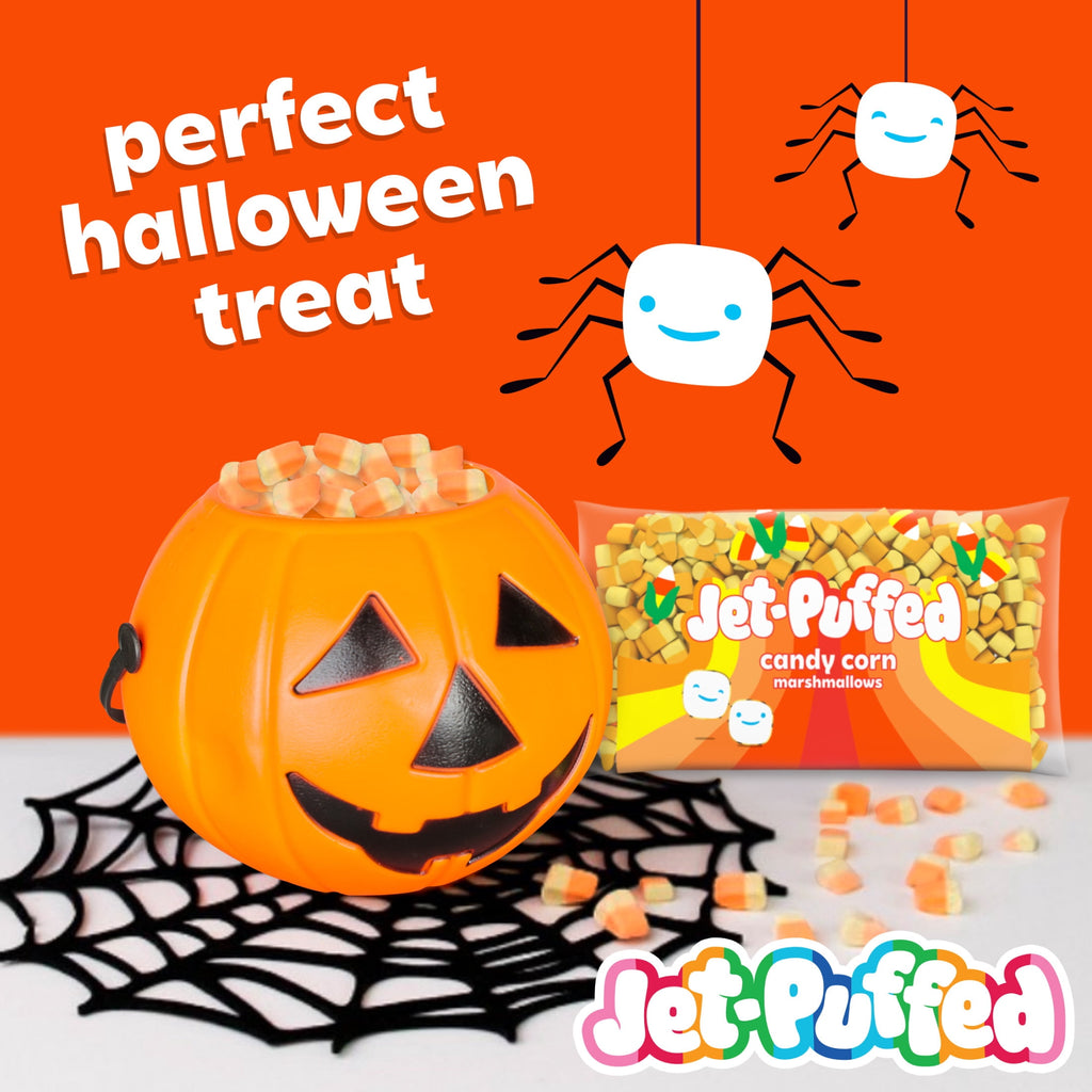 Jet-Puffed Candy Corn Shaped Halloween Fall Marshmallows, 8 oz Bag