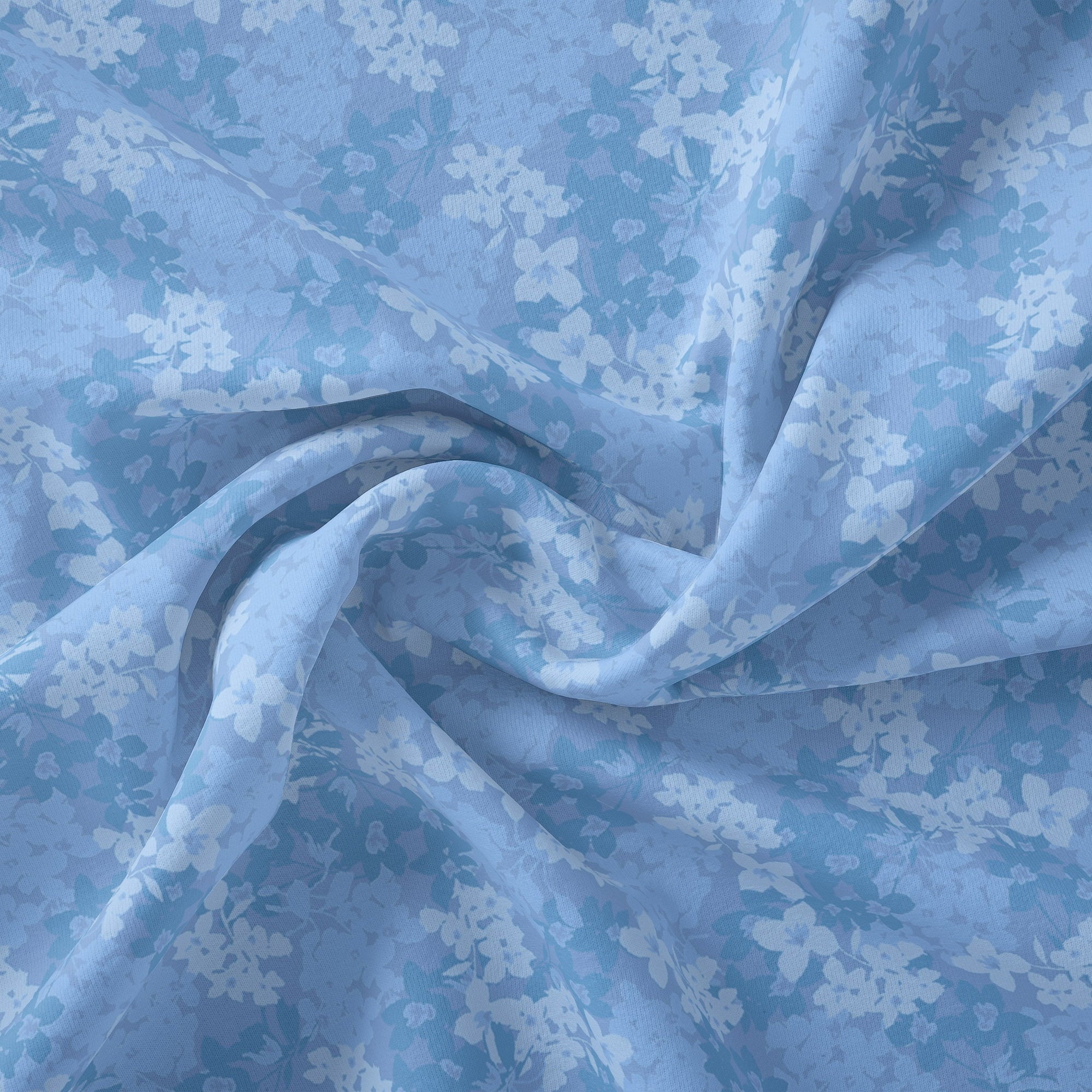 Waverly Inspirations 1 Yard 100% Cotton Eva's Blooms, Marina, 44" Wide for Quilting & Sewing