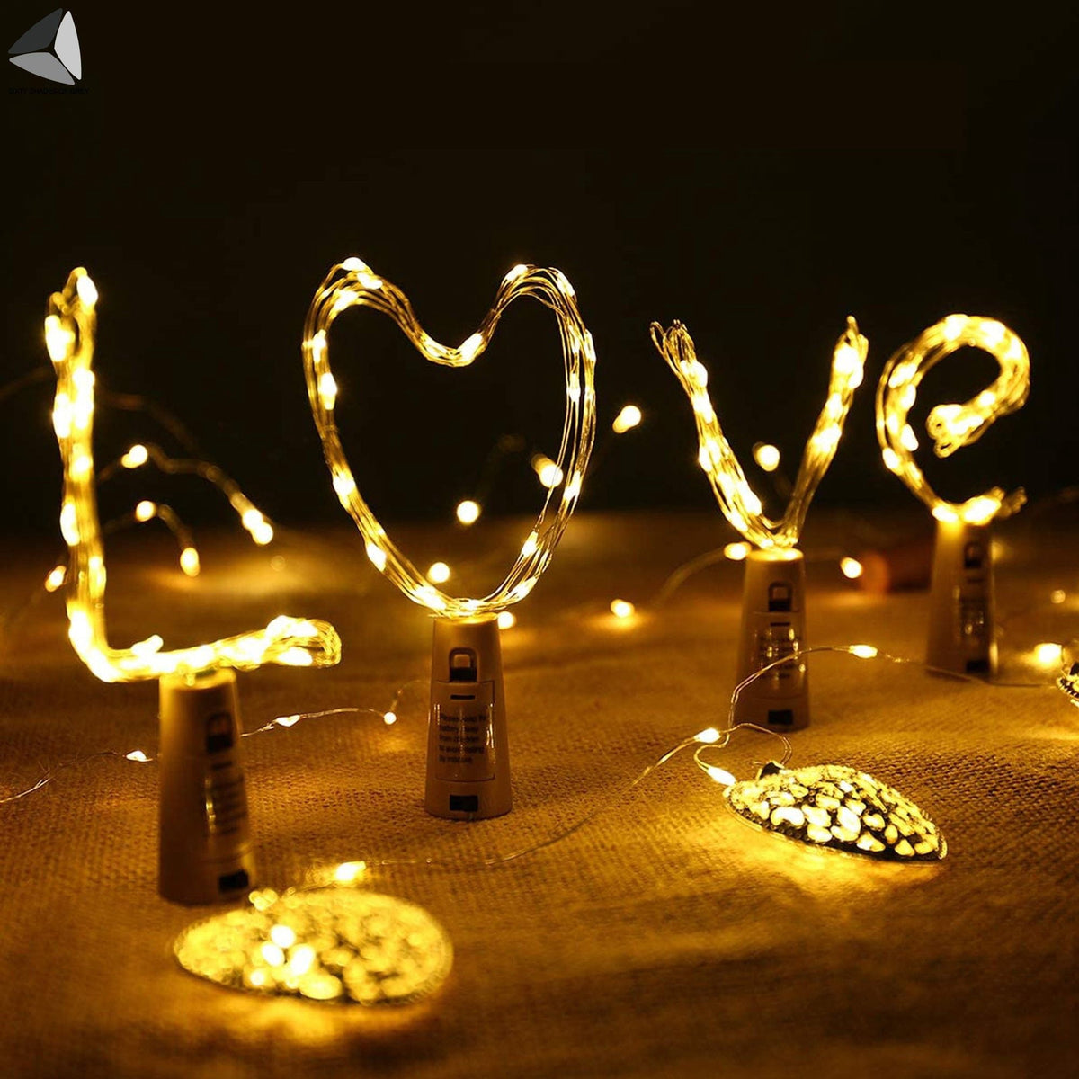 PULLIMORE Wine Bottle Lights with Cork Colorful, 15 LEDs Fairy Lights Battery Operated String Lights for Xmas Party Decor(Warm White, 2.46ft)