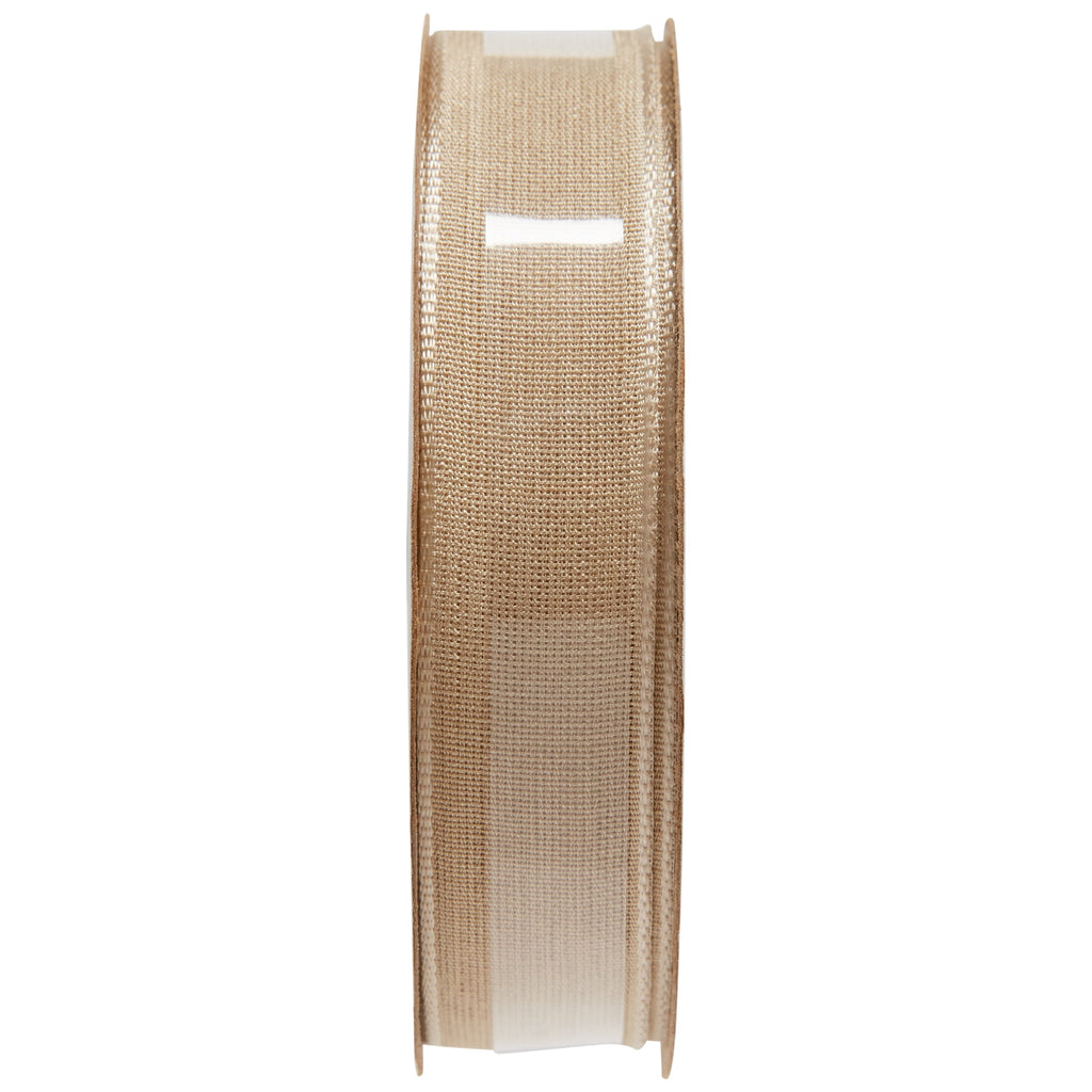 (3 pack) Offray Ribbon, Oatmeal Brown 5/8 inch Woven Ribbon, 12 feet