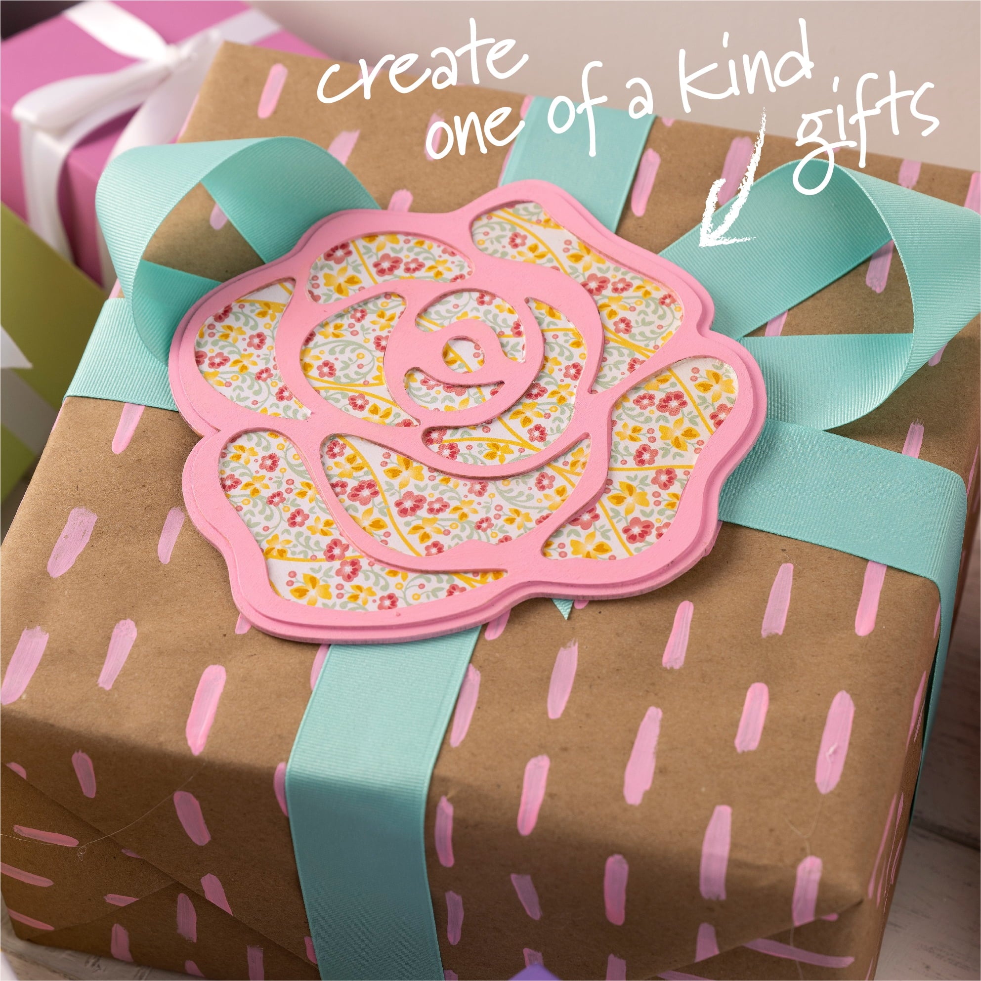 (1 pack) Plaid Surfaces Layered Wood Shape, Rose