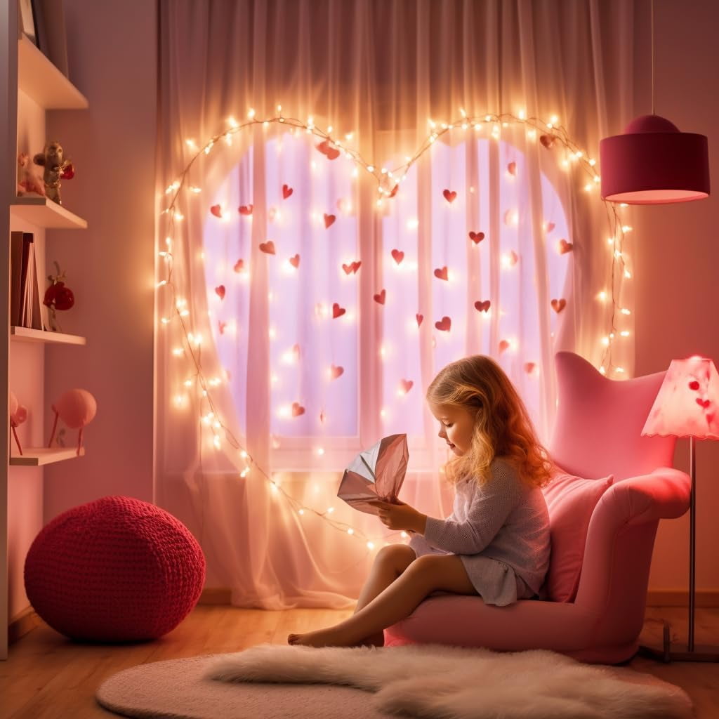 33ft 100 LED Pink Battery Lights for Bedroom, Pink Christmas String Lights with 8 Modes Remote Indoor Outdoor, Fairy Twinkle Lights for Room Party Tree Valentine