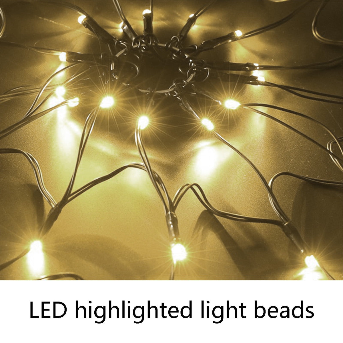 Clearance! Halloween Arachnid Web Lights 1M Diameter 60 LED with Black Spider, Water Proof Purple Net Lights, Remote Control, Halloween Decorations for House Garden