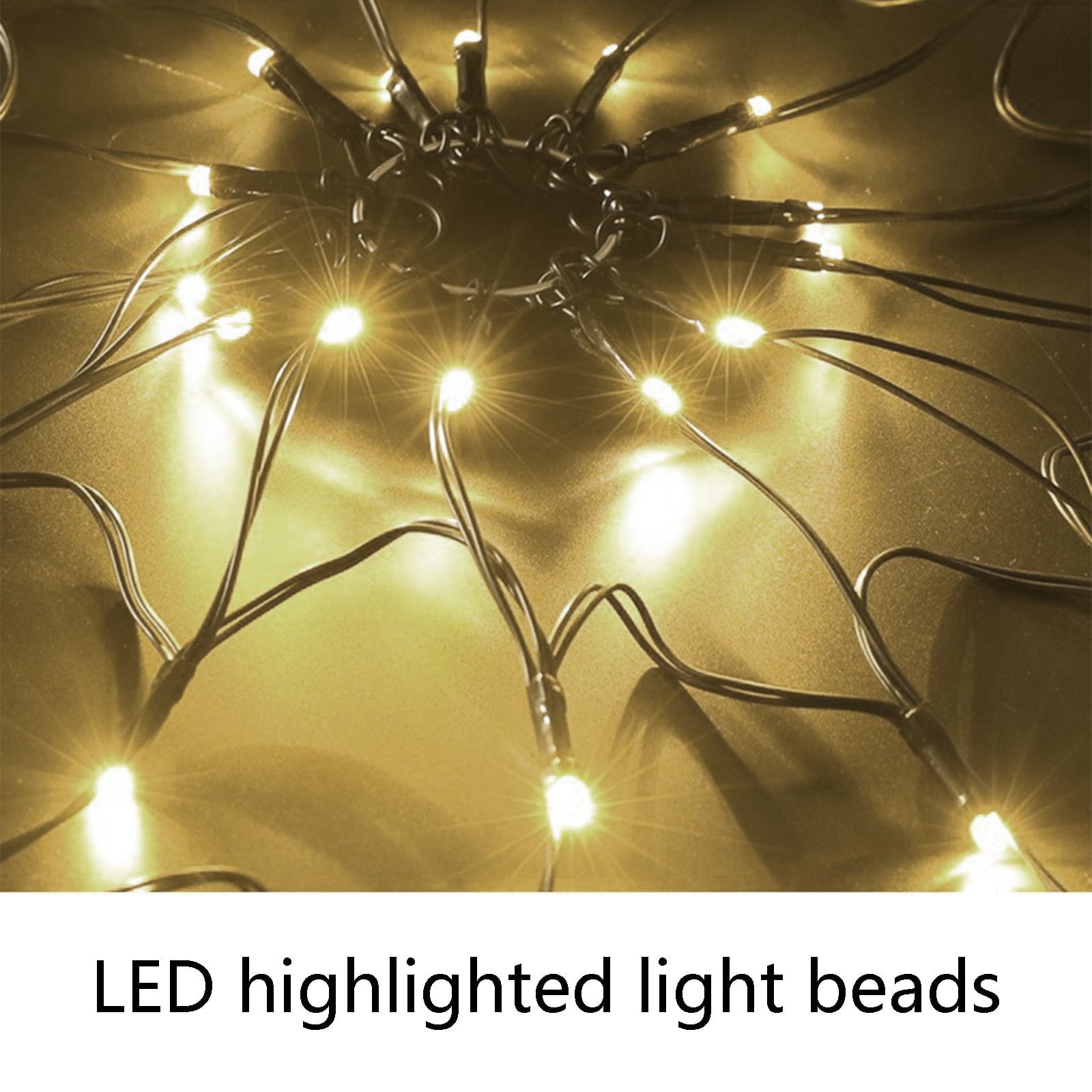 Halloween Arachnid Web Lights, 39 In Diameter 60 LED With Black Spider, Water Proof Colorful Web Lights With Remote Control for Halloween Indoor Outdoor Garden Patio Home Decoration