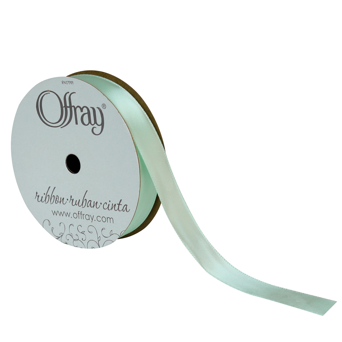 (3 pack) Offray Ribbon, Forest Green 5/8 inch Single Face Satin Polyester Ribbon, 18 feet