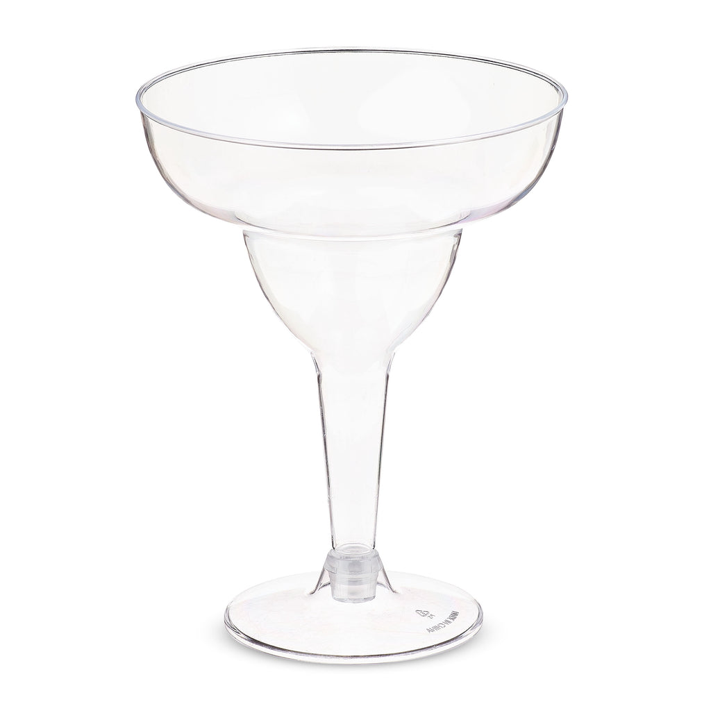 Way To Celebrate Clear Plastic Margarita Glasses, 8 Count, 10.8 oz, 5.7 in x 4.4 in