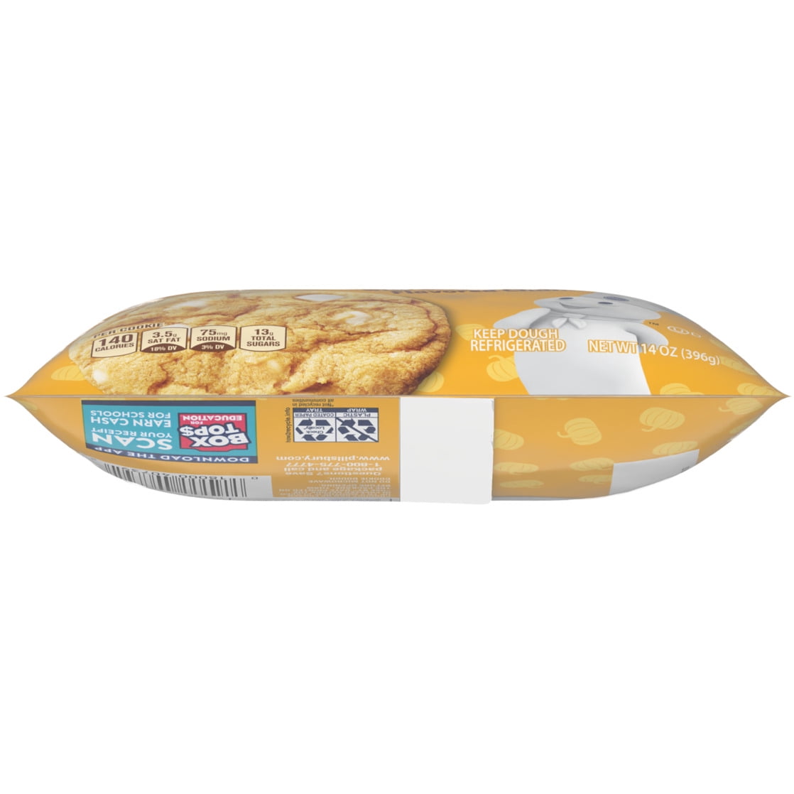 Pillsbury Limited Edition Pumpkin Cookie Dough with Cream Cheese Flavored Chunks, 14 oz