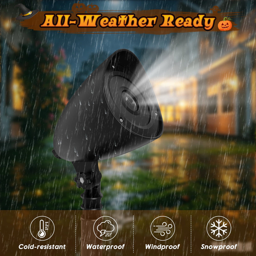 WETRBWEH Halloween Projector Lights Outdoor Indoor, 3D Dynamic Ghost Projector Decorations Lights for Window, Ground,Halloween Decor