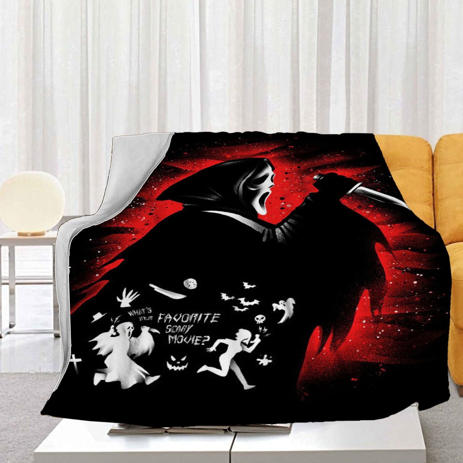 Jbralid This is My Horror Movie Watching Blanket, Horror Movie Blanket, Halloween Blanket, Scary Movie Blanket, Horror Blanket Gifts for Halloween 40x50 in