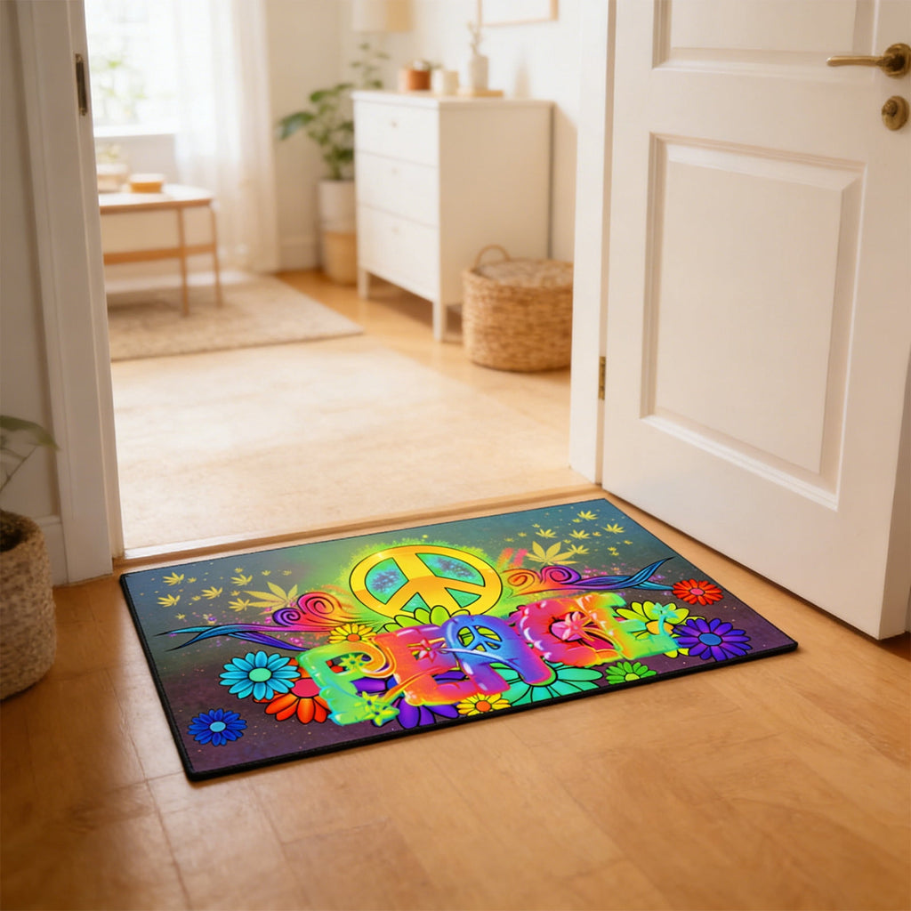 Halloween Ghost Door Mat, Cute Welcome Mat for Front Door Porch Entryway Haunted Outdoor Decor Spooky Decorative Entrance Doormat Non Slip Halloween Rug, 16" x 24"