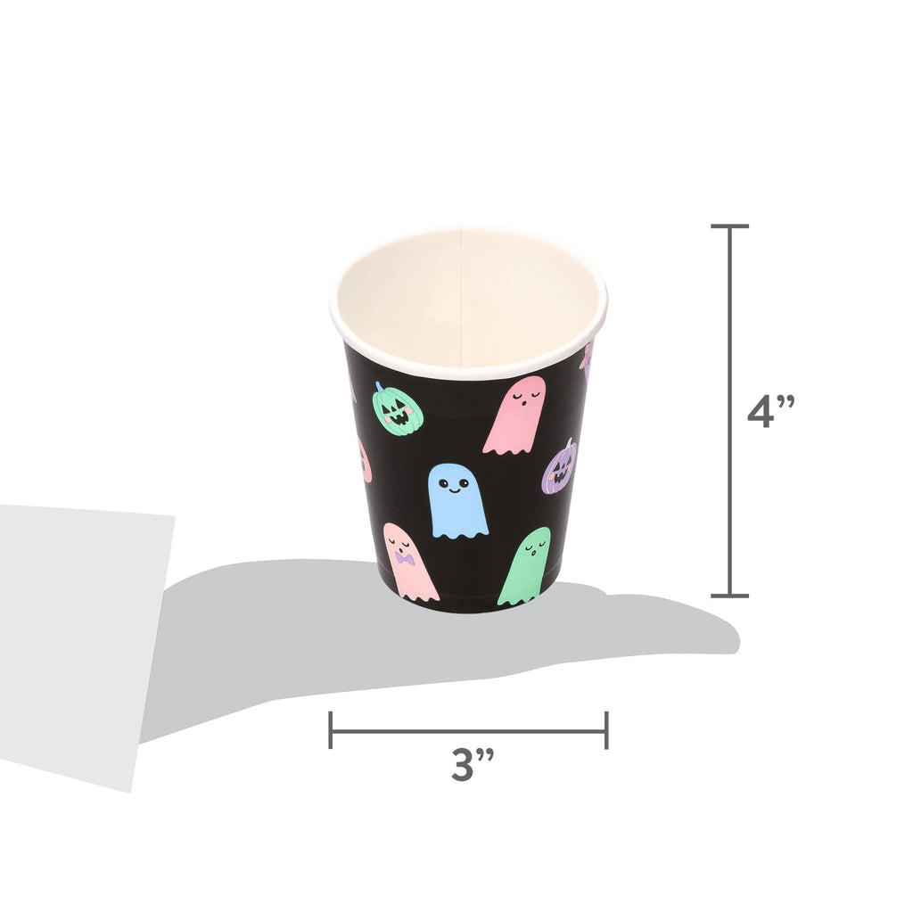 Cute Ghosts Disposable Paper Cups, Multicolor, 9 oz, 8 Count, Halloween by Way To Celebrate
