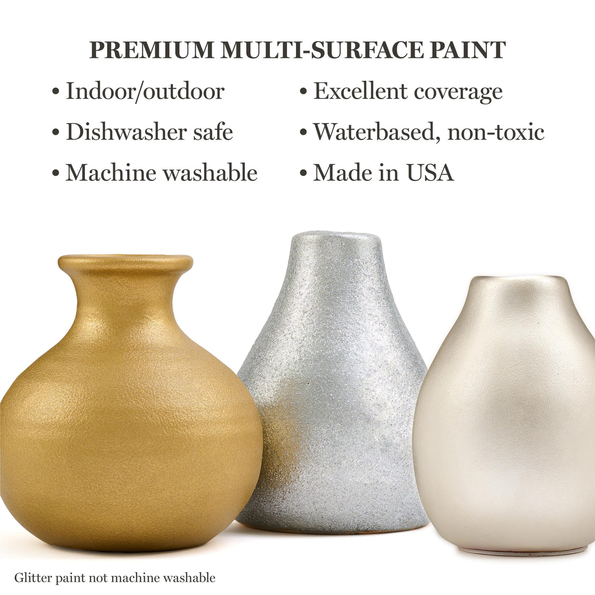 Martha Stewart Multi-Surface Acrylic Craft Paint, Satin Finish, Elevated Neutrals, Set of 12, 2 fl oz