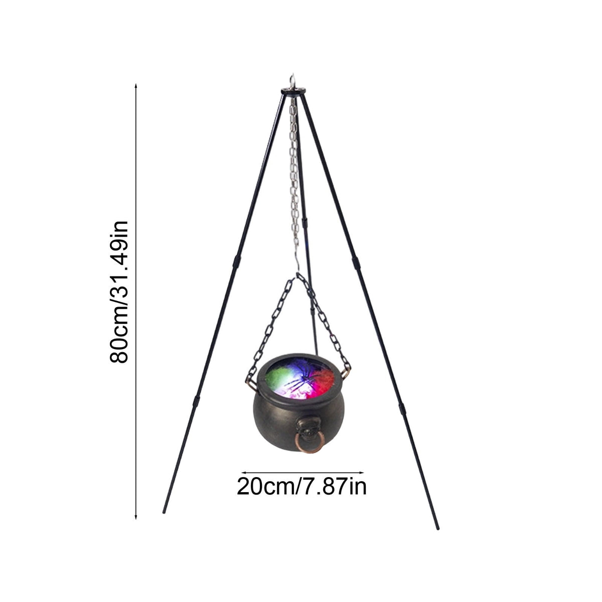 Muecwrye Halloween Decorations Outdoor, Halloween Clearance! Halloween Witches Cauldron on Tripod with Lights, DIY Bubbling Cauldron Set Decor for Home Porch Outside, Halloween Party Supplies