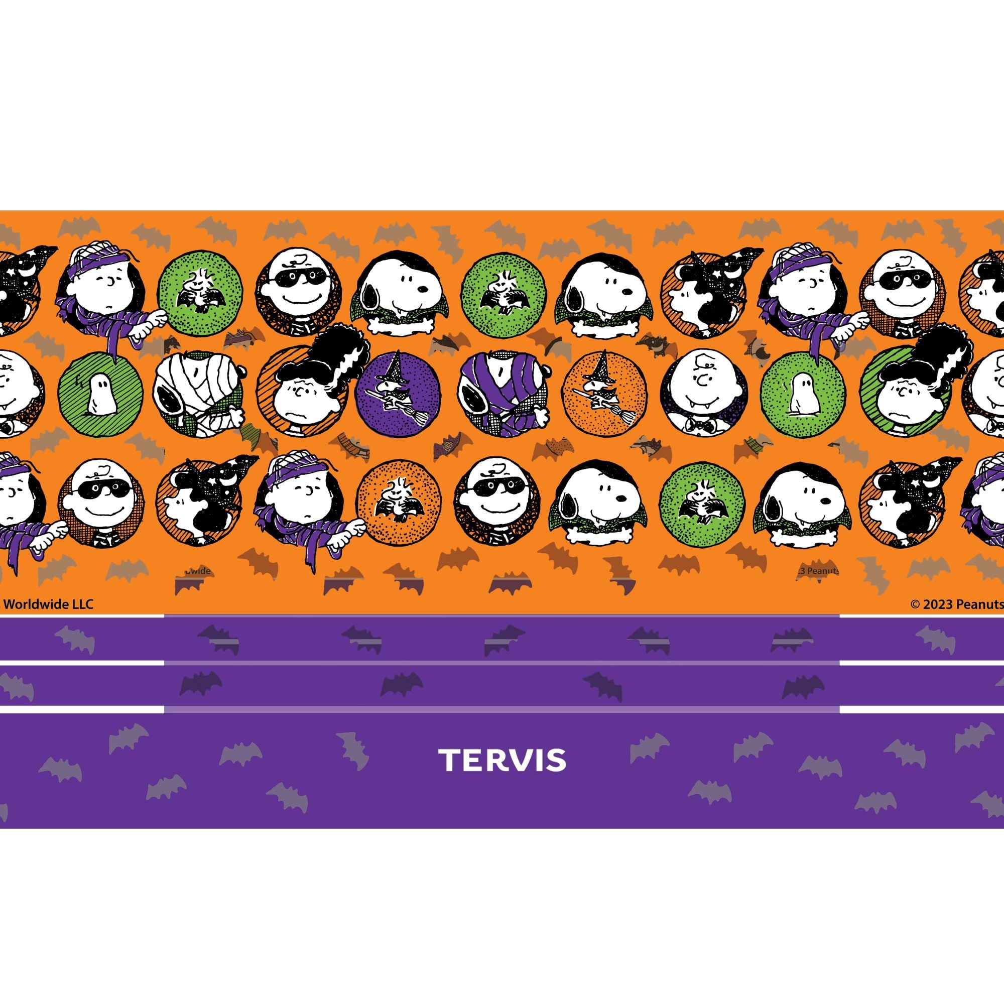 Tervis Traveler Peanuts™ - Halloween Gang Pattern Made in USA Double Walled Insulated Tumbler Travel Cup Keeps Drinks Cold & Hot, 20OZ,