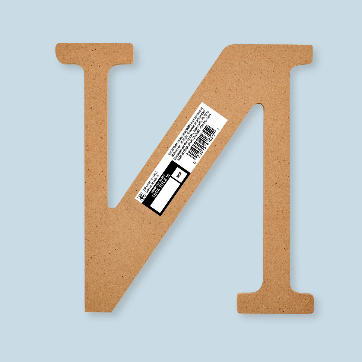 Hello Hobby Surfaces Unfinished Wood MDF Letter A, 8 in