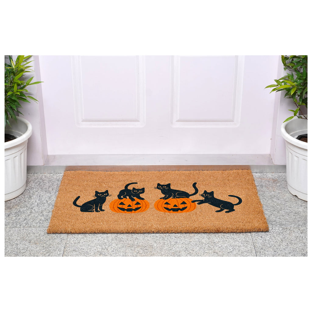 Mischief Halloween Cats Doormat, 17" x 29"
