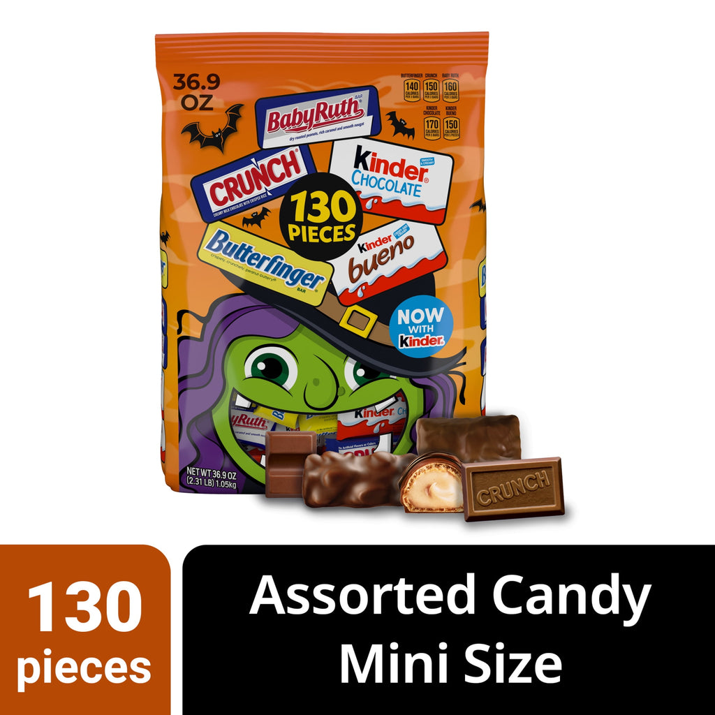 (3 pack) Butterfinger, CRUNCH, Baby Ruth & More Halloween Candy Chocolate-y, 36.9 oz