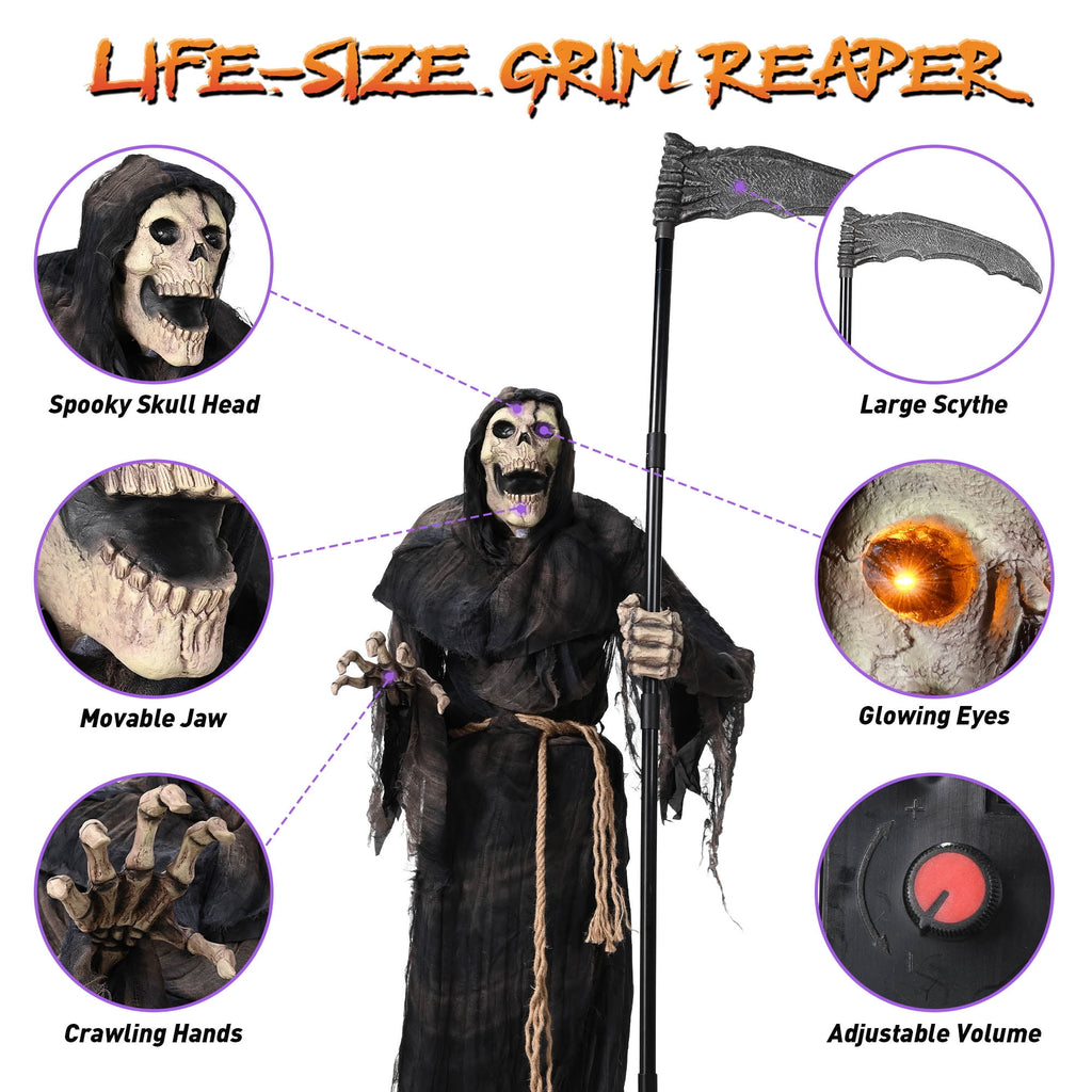 Yescom 9ft Flying Witch with Vulture & Owl Skeleton Halloween Outdoor Décor 2026