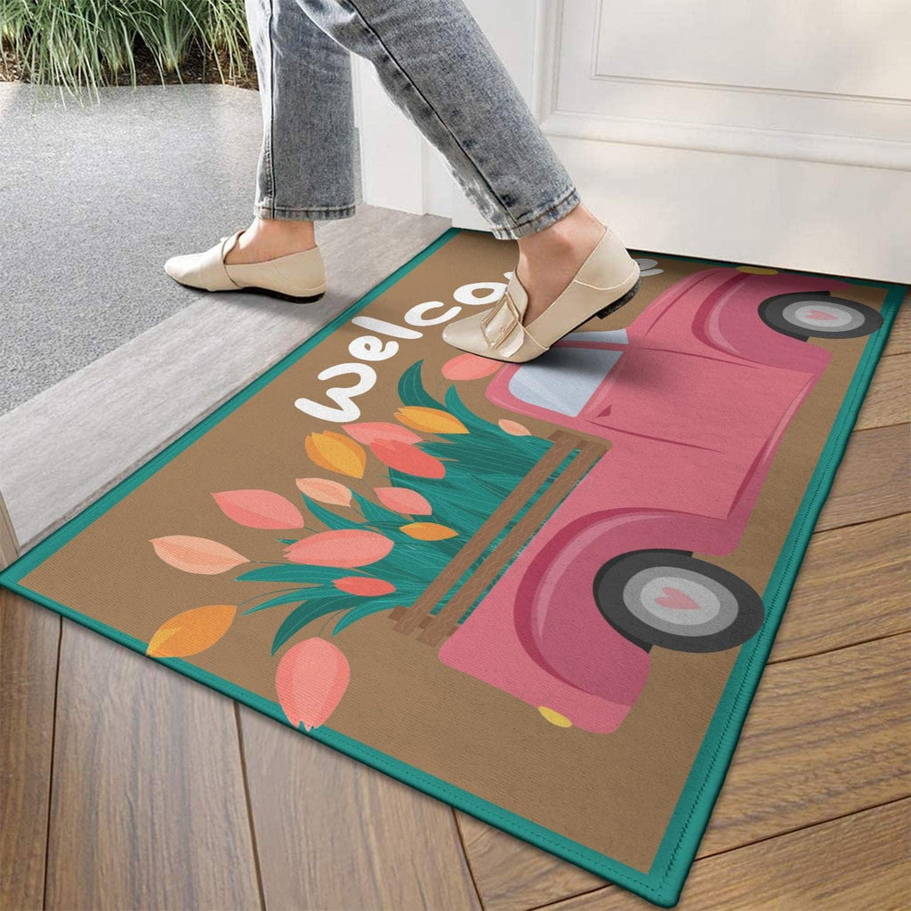 Bear Rugs Tribal Doormat Non-Slip Absorbent Resist Dirt Front Door Mat Machine Washable Welcome Mats Outdoor Inside Floor Rugs for Entryway 30" X 17"…