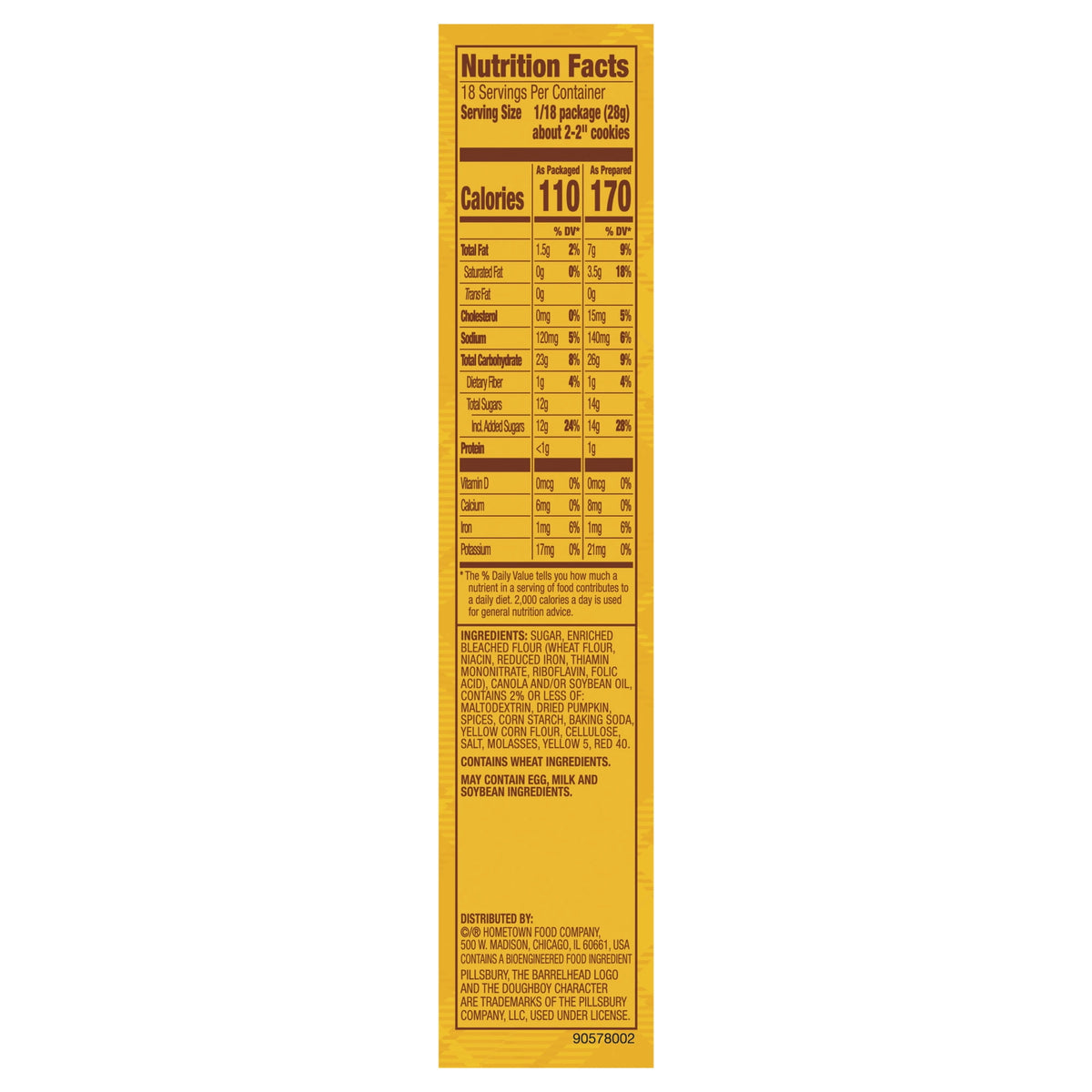 Pillsbury Perfectly Pumpkin Cookie Mix, 17.5 oz Box