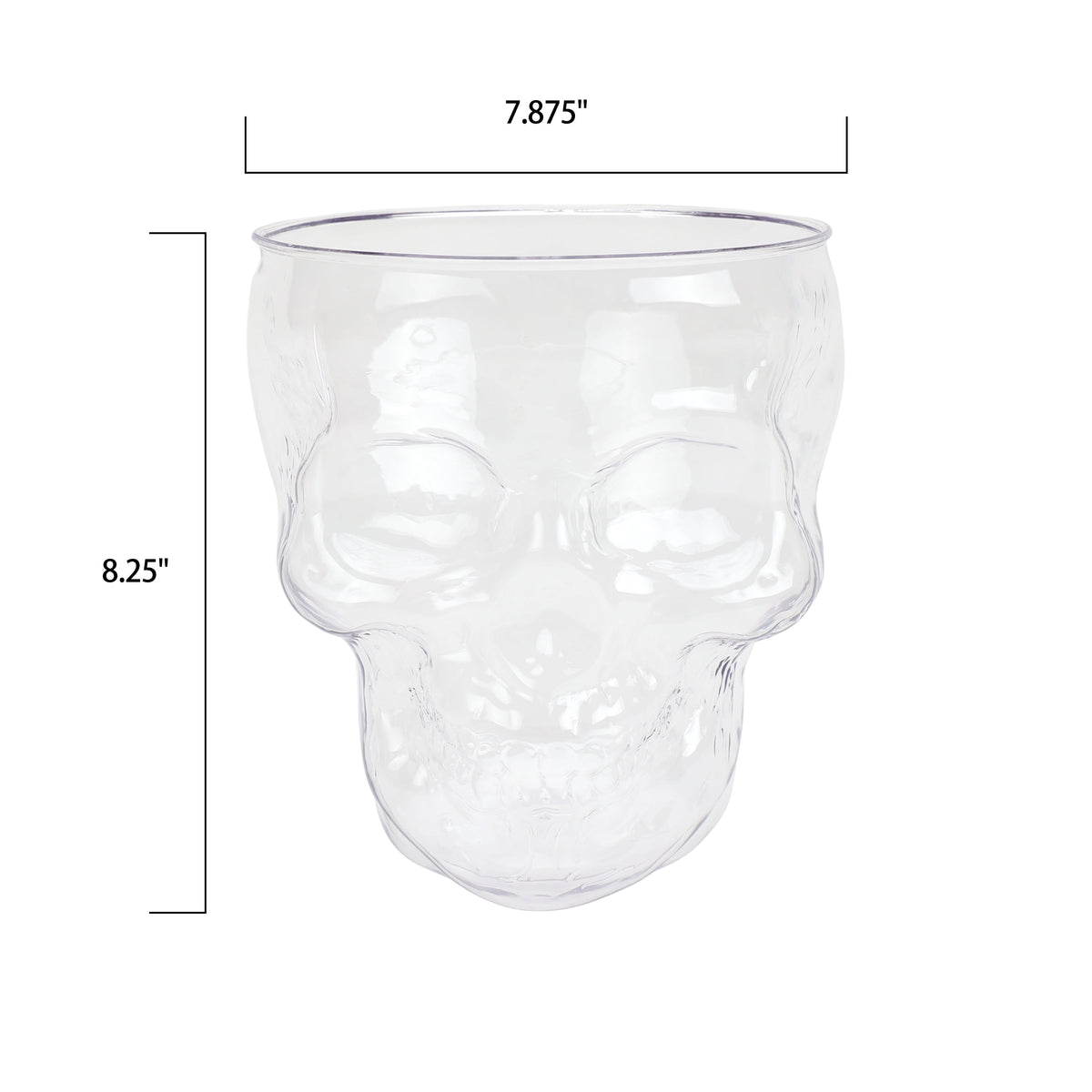 Way to Celebrate Halloween Clear Acrylic Skull Bowl, 4.5 qt