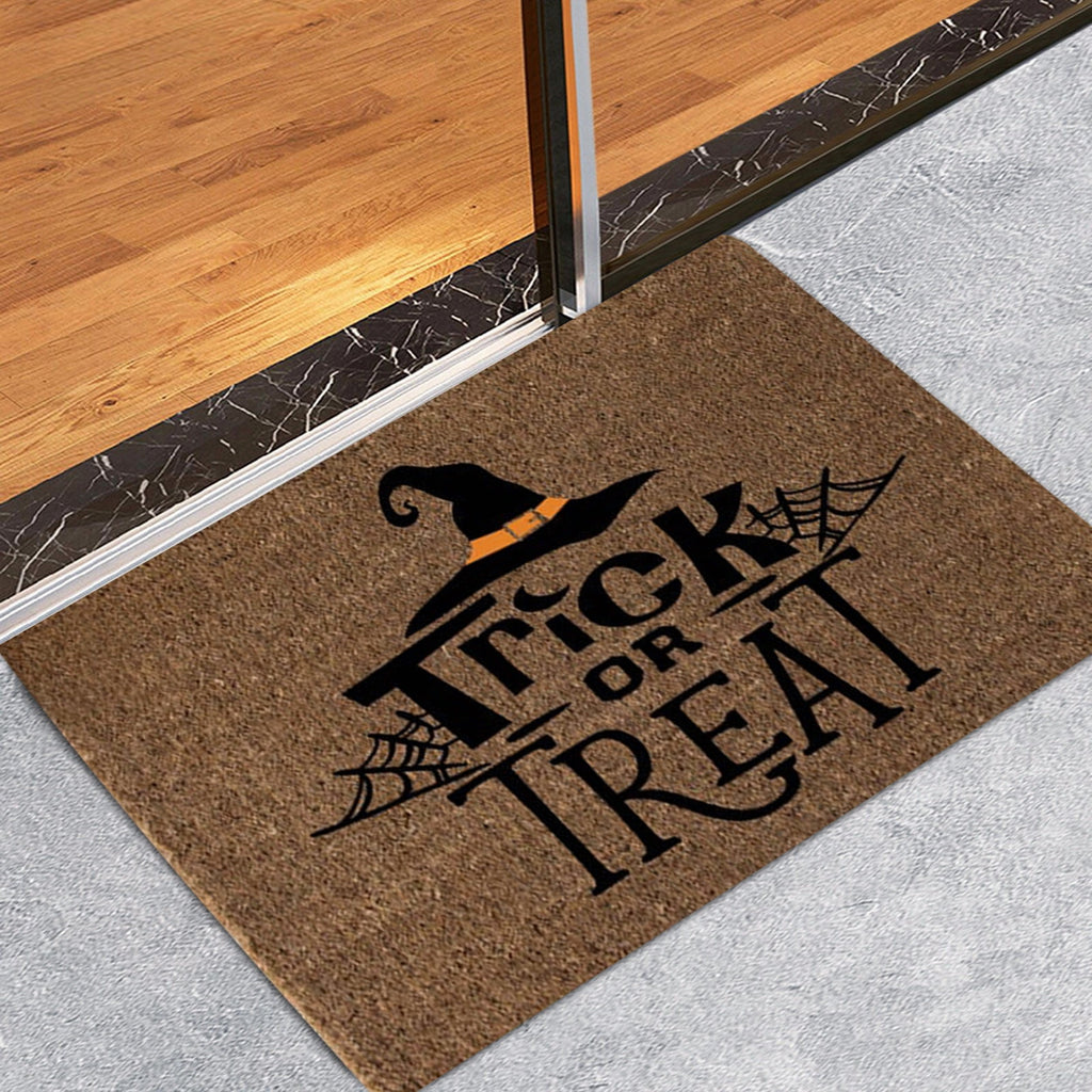 JLFNYA Halloween Rug,15.7*24inch Checkered Rug,Rug Halloween Fall Door Mat Cotton Washable Area Rugs Door Mat Outdoor Entrance for Front Porch Entryway Fall Farmhouse