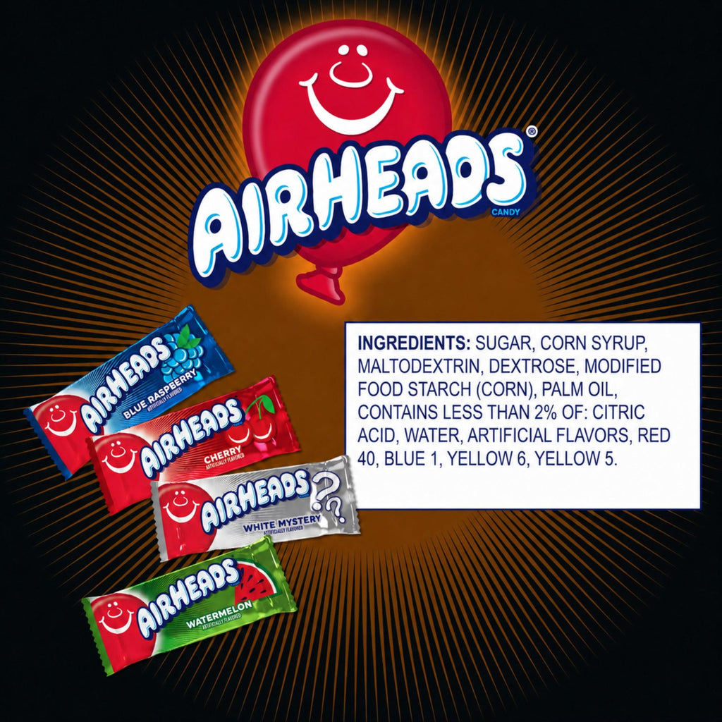 Airheads Halloween Candy Variety Bag, Individually Wrapped Assorted Fruit Mini Bars, Nut Free, 12 oz