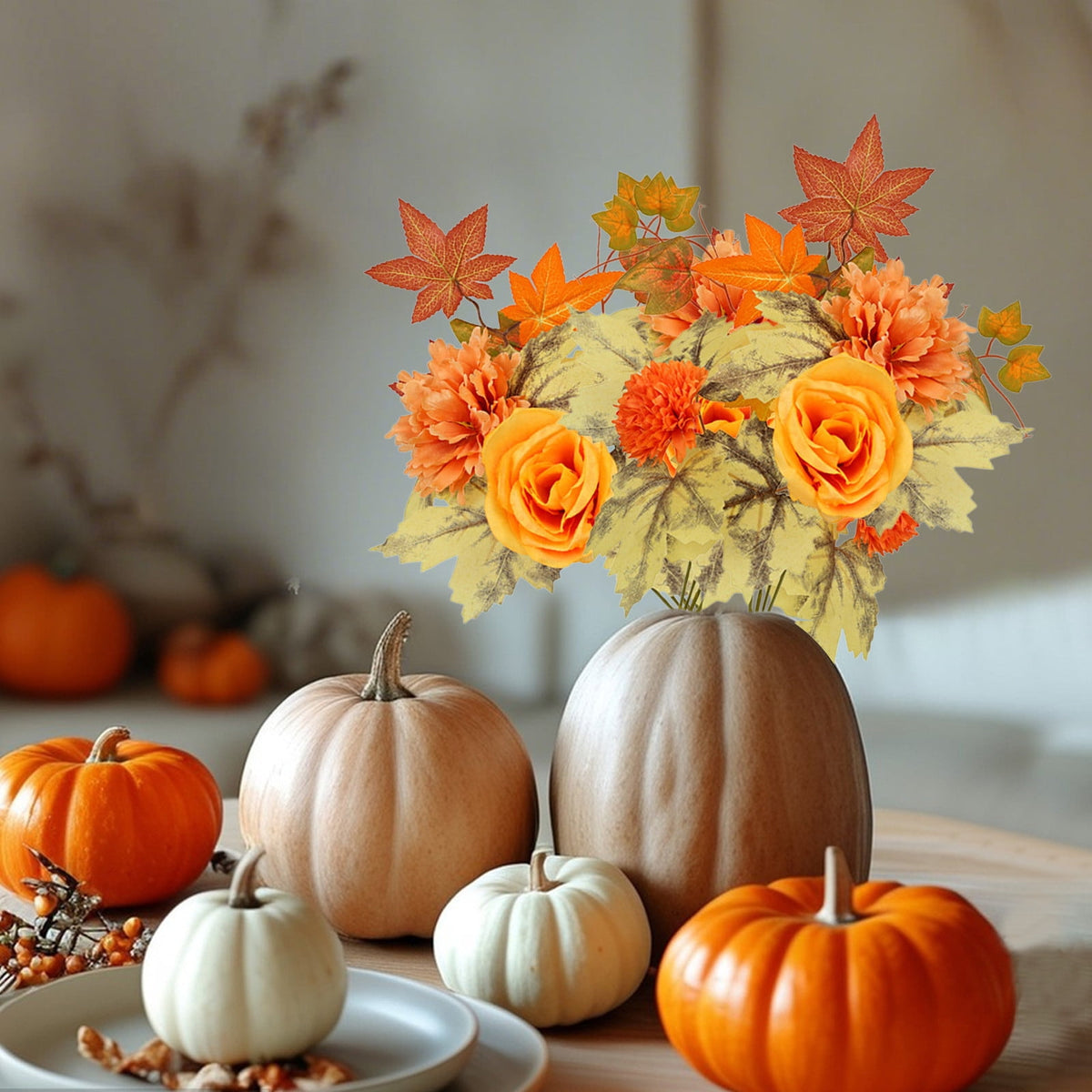 Black Halloween Mini LED Lantern Table Centerpiece 5.1 Inch for Indoor Decor, 2 Inch, 5 cm