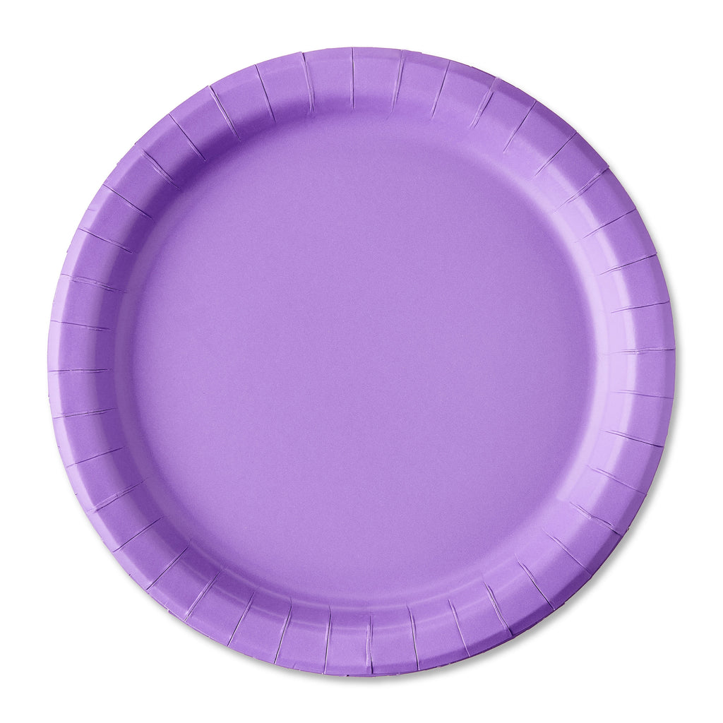 Disposable Purple Party Paper Plates, Serves 20, 9", by Way To Celebrate
