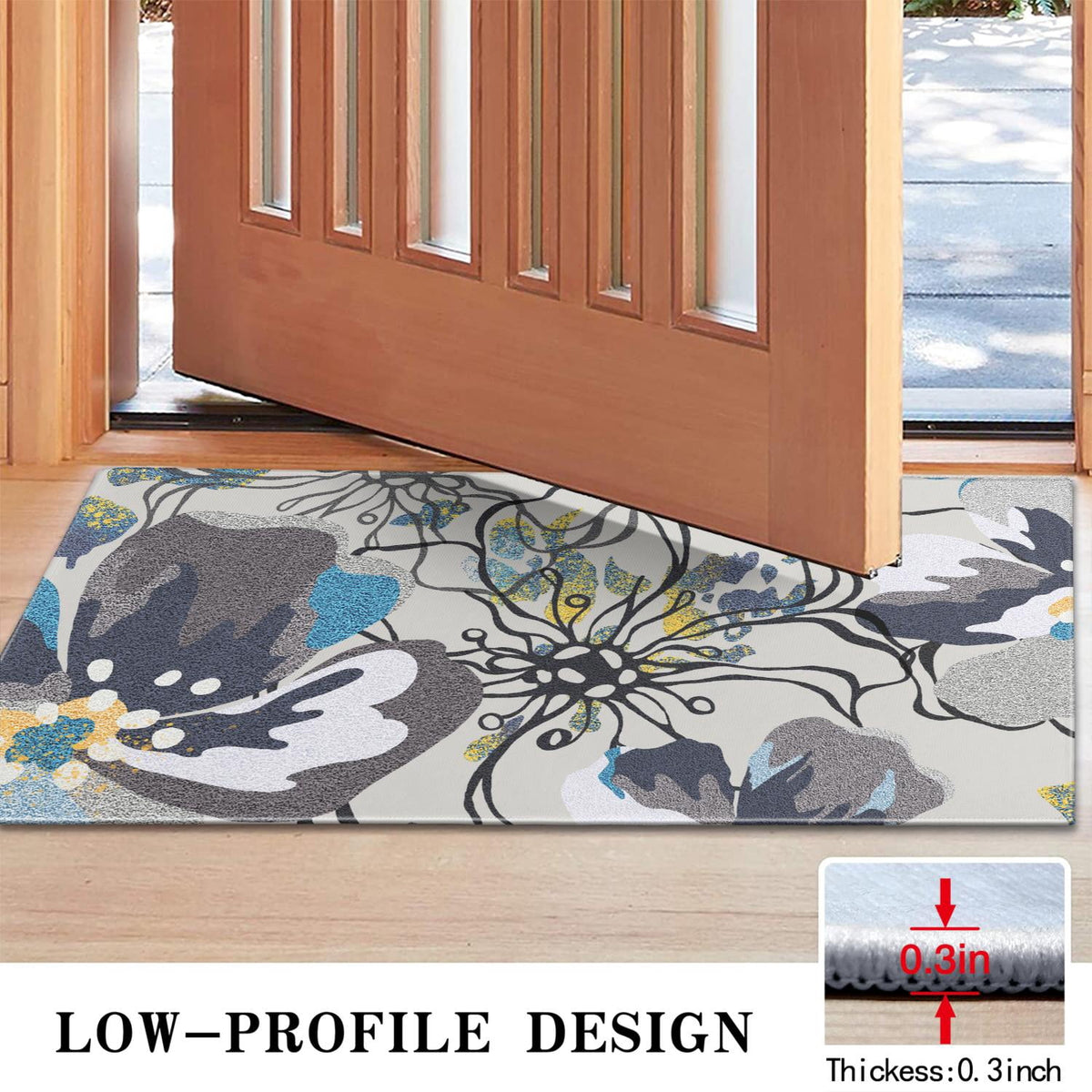 Brown Vintage Tribal Western Non Slip Washable Door Mat Funny Doormat Outdoor Inside Floor Rugs Crystal Velvet 30x17 Inches