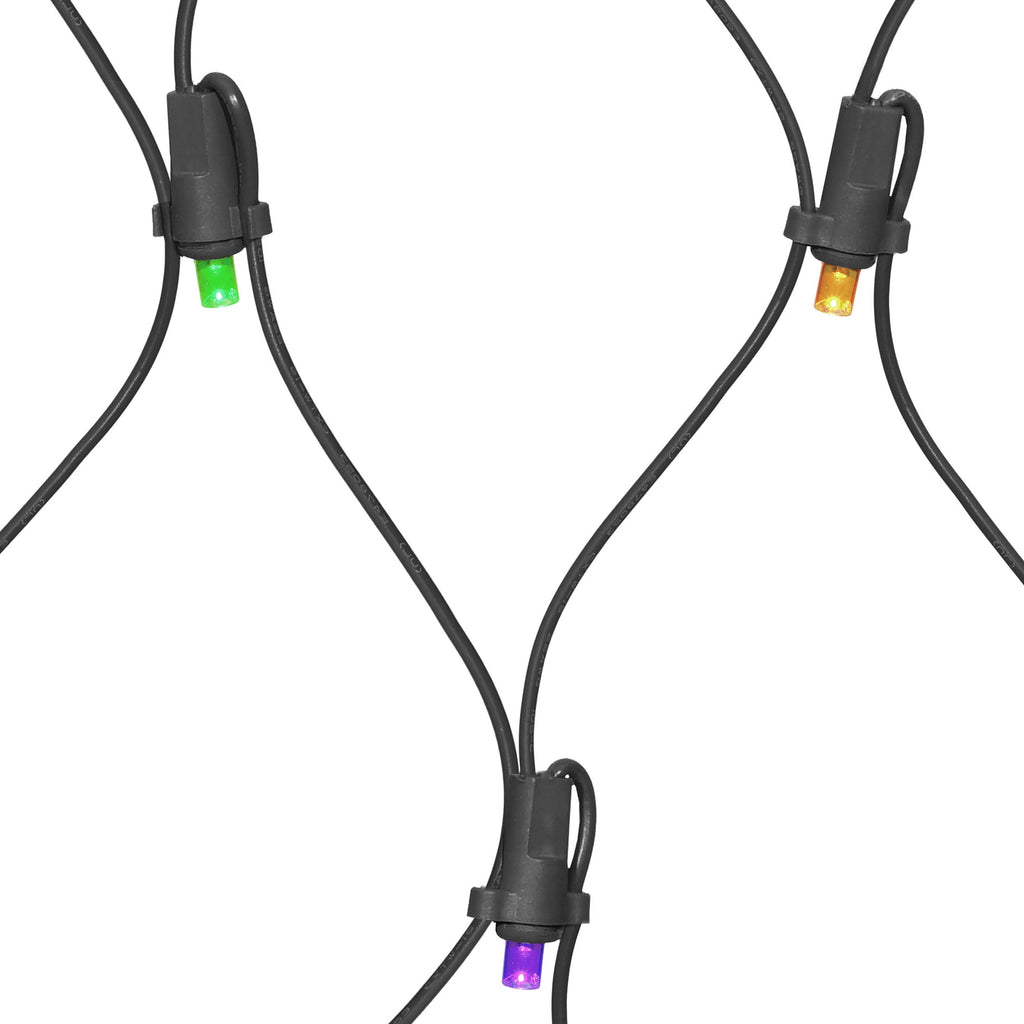 Indoor/Outdoor 50-Count LED Net Lights, Multicolor, 4' x 4', Halloween by Way To Celebrate