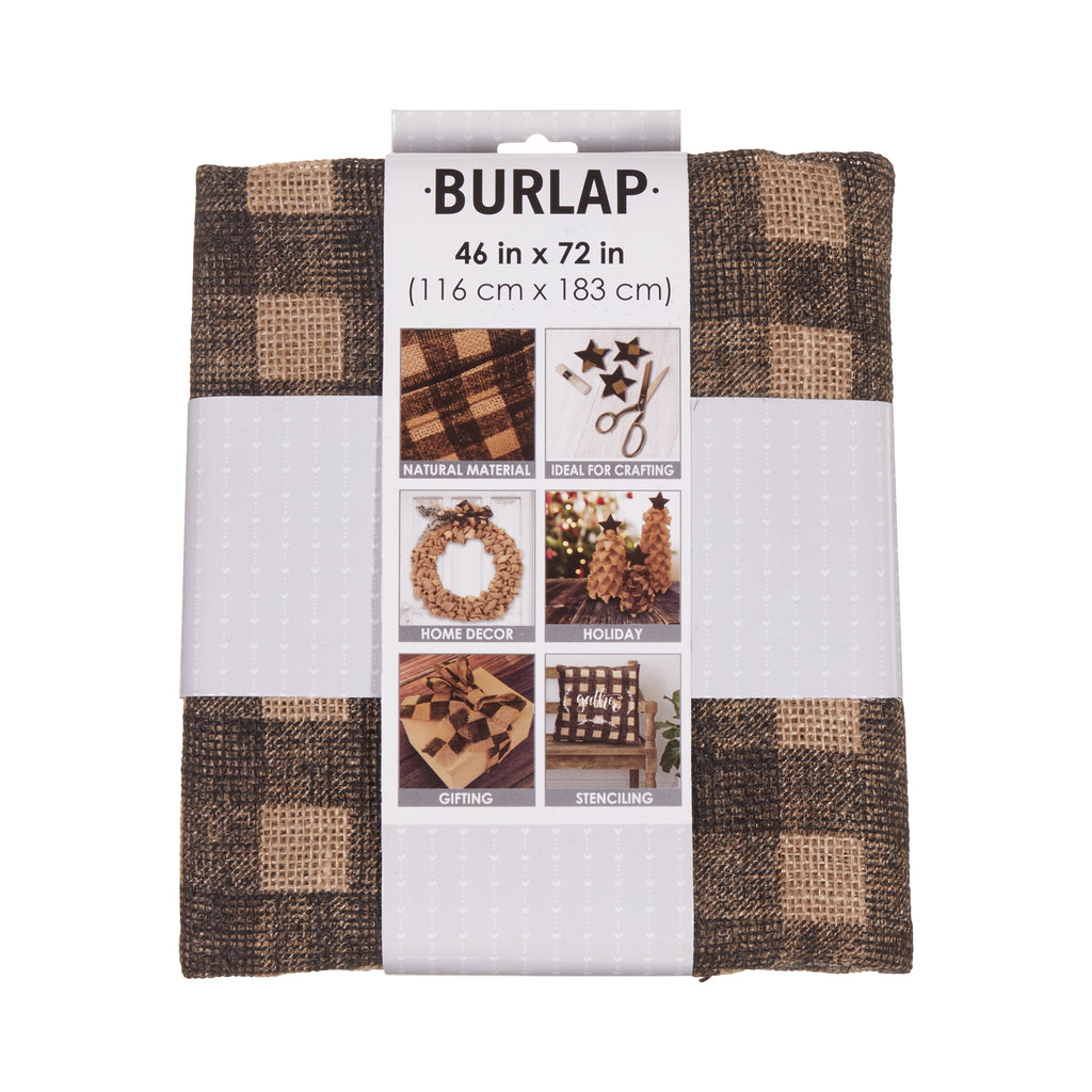 Allen Company Folded & Precut Jute Burlap Craft Fabric, 46"W x 2-Yards, Natural