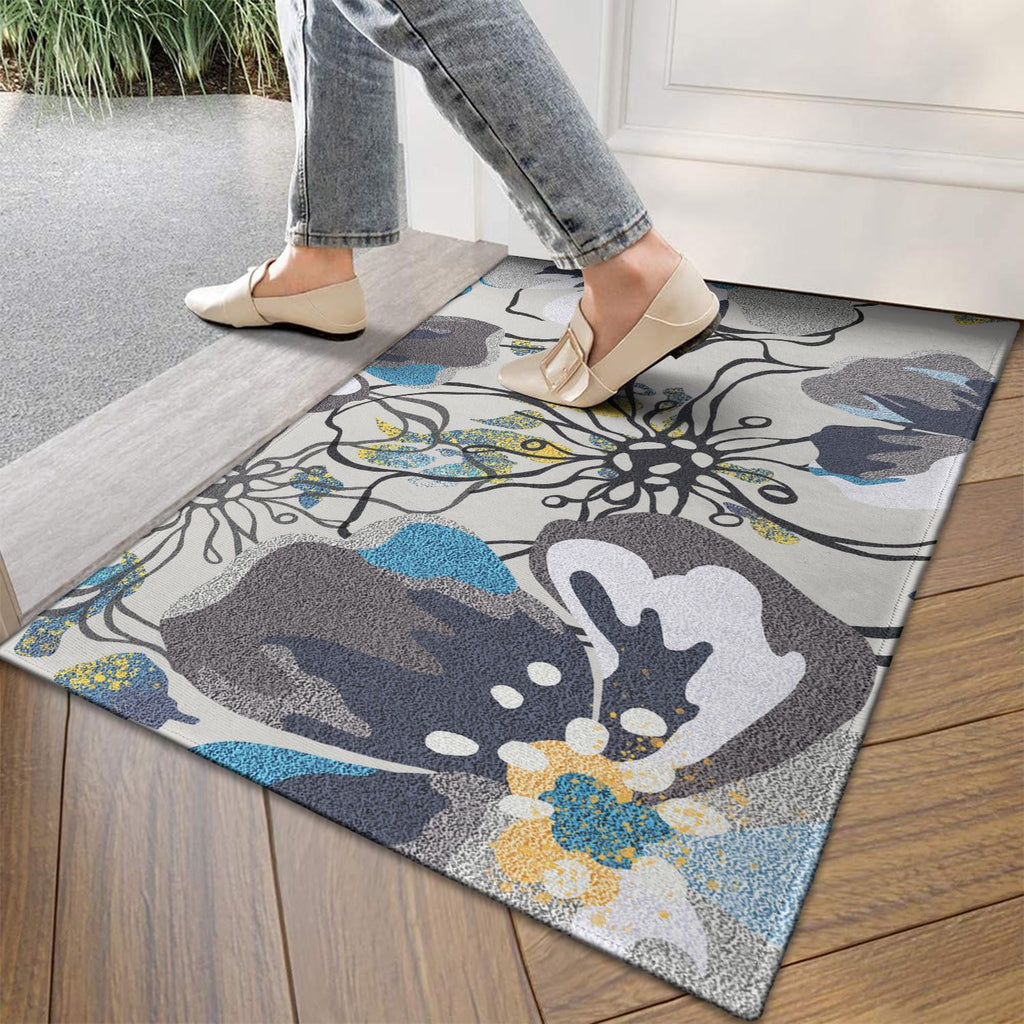 Brown Vintage Tribal Western Non Slip Washable Door Mat Funny Doormat Outdoor Inside Floor Rugs Crystal Velvet 30x17 Inches
