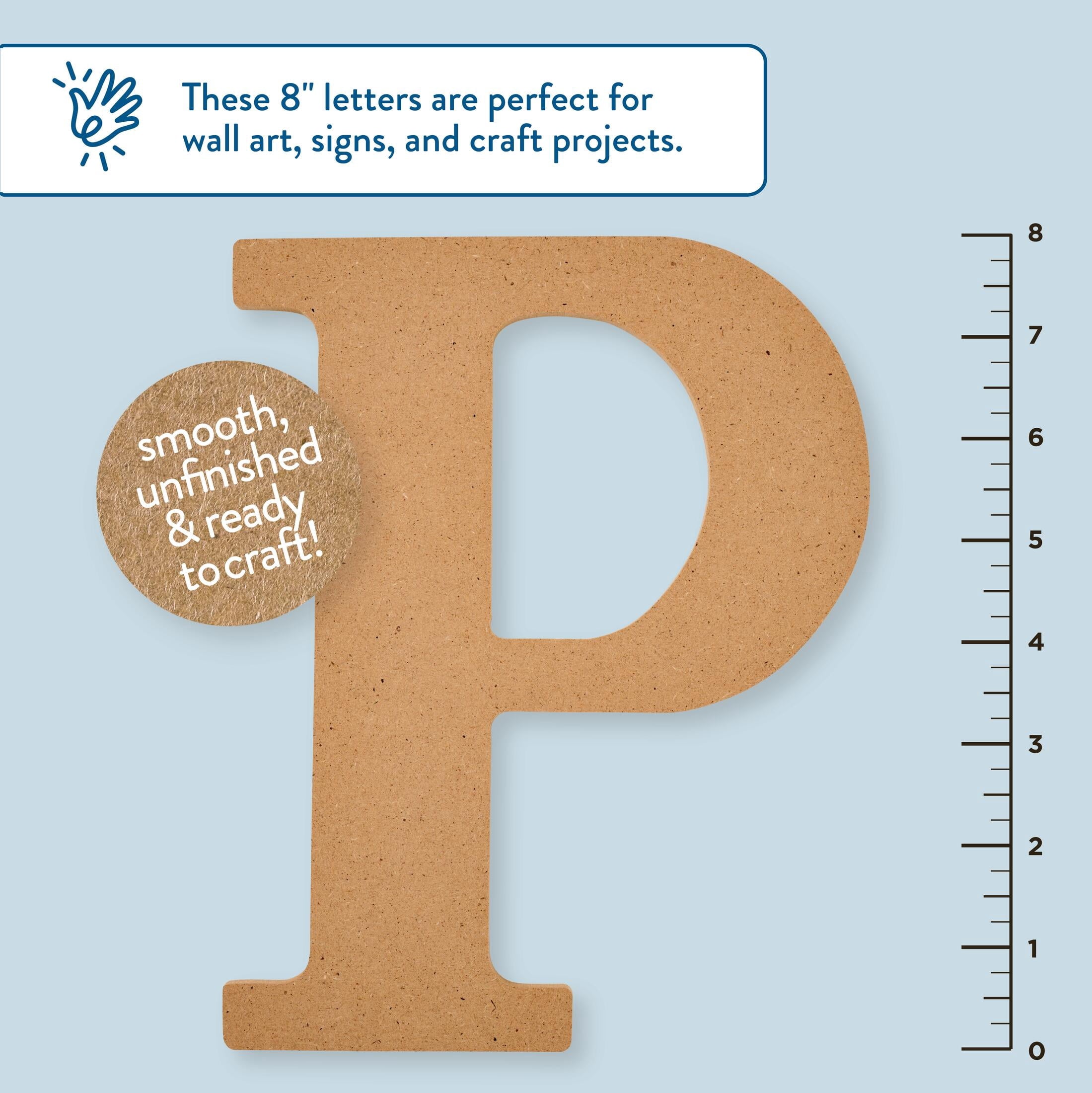 Hello Hobby Surfaces Unfinished Wood MDF Letter A, 8 in