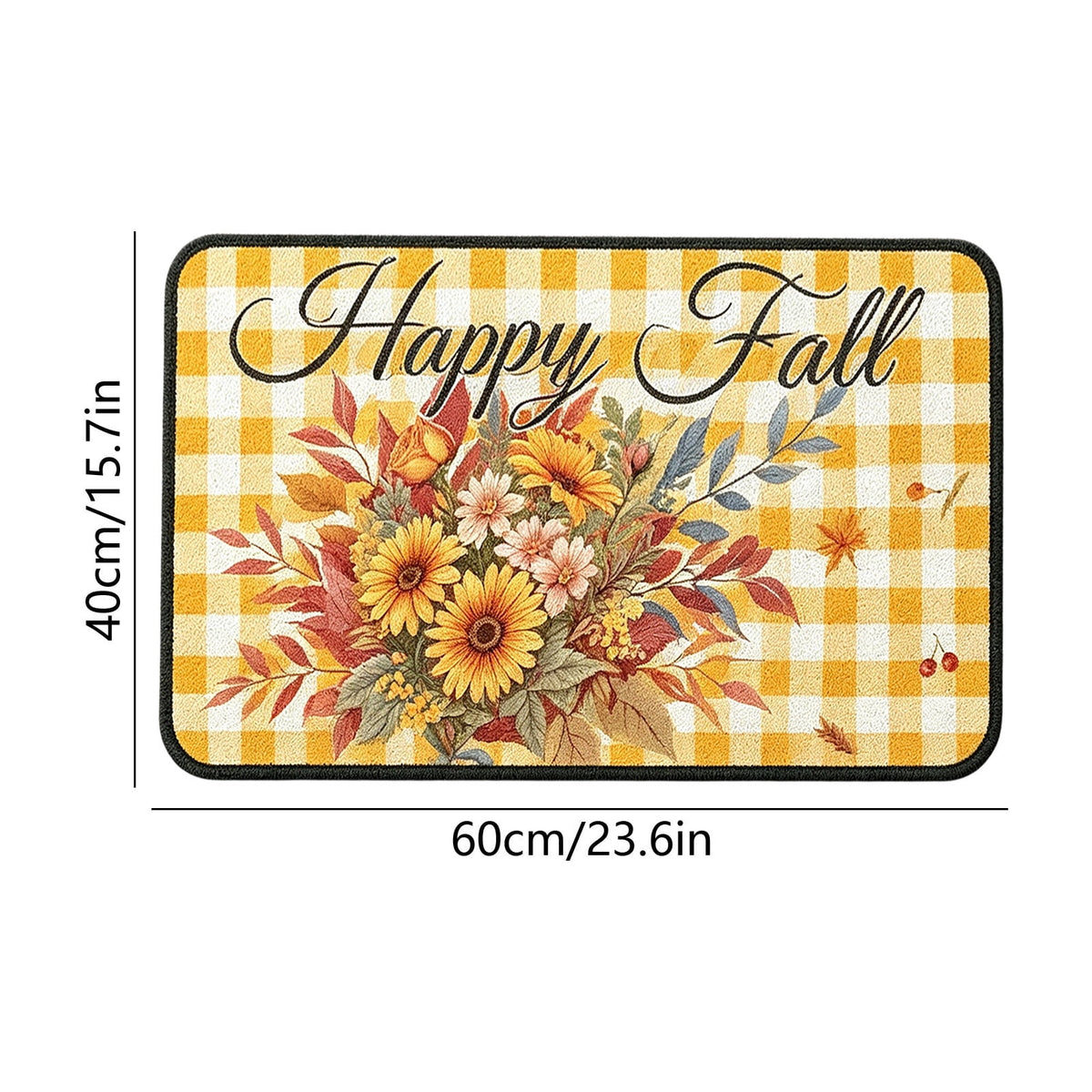 Autumn Door Mat for Entryway, 16x24 Inch, Fall-Themed Floor Doormat for Home Decor, Non-Slip Rug Mat for Living Room, Kitchen, Bedroom, Gifts for Fall Lovers (E)