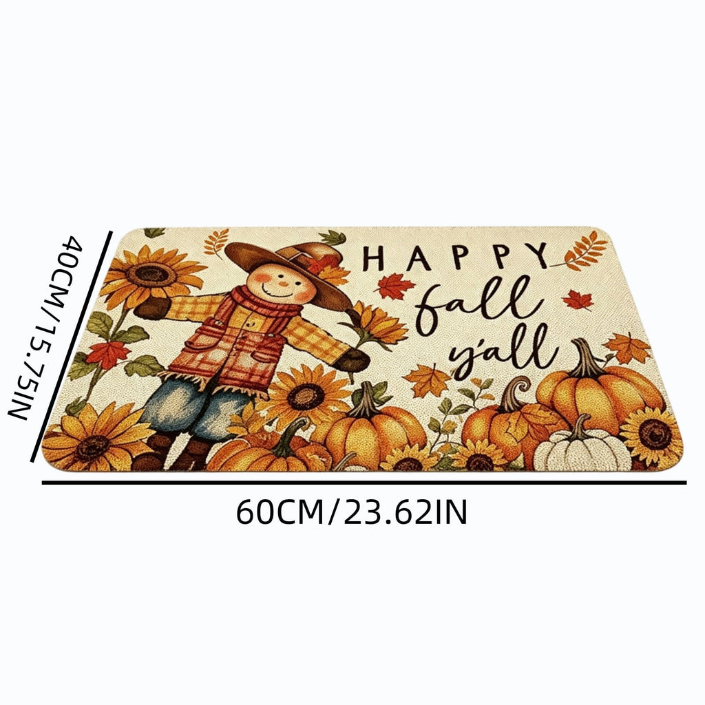 Autumn Door Mat for Entryway, 16x24 Inch, Fall-Themed Floor Doormat for Home Decor, Non-Slip Rug Mat for Living Room, Kitchen, Bedroom, Gifts for Fall Lovers (E)