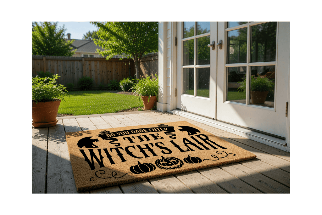 Do You Dare Enter The Witches Lair Door Mat | Funny Doormat | Welcome Mat | Halloween Decor | Funny Door Mat | Home Doormat | Halloween Mat