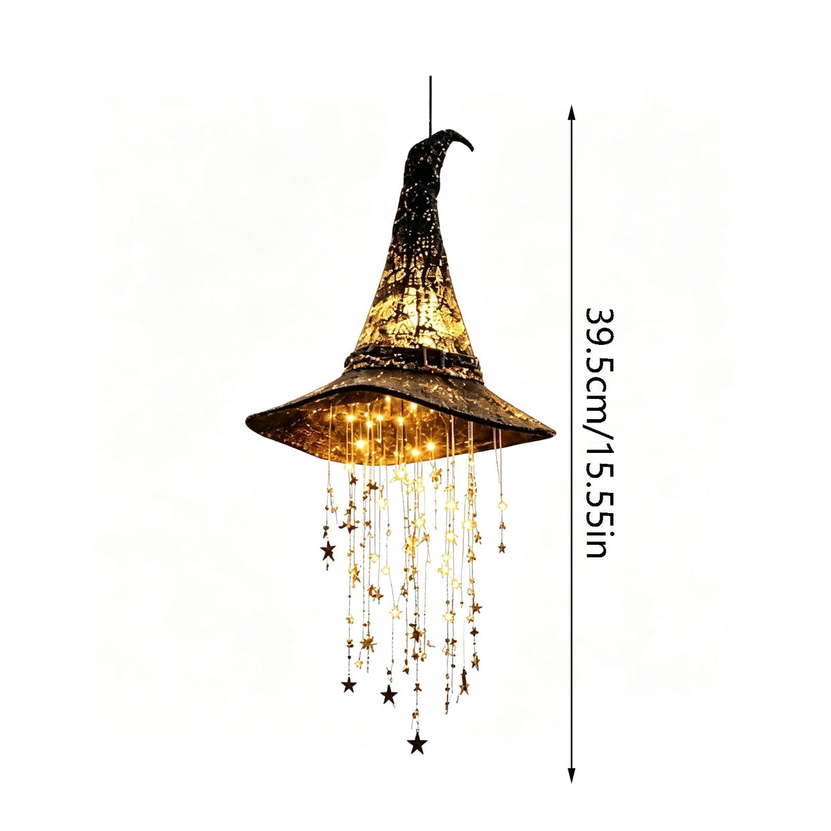 Stijggn Witch Hat Lights Halloween Glowing Lights, Waterproof Hanging Witch Hat Decorations, Warm Light Festival Ornaments for Indoor Outdoor Yard Garden Party Halloween Decor